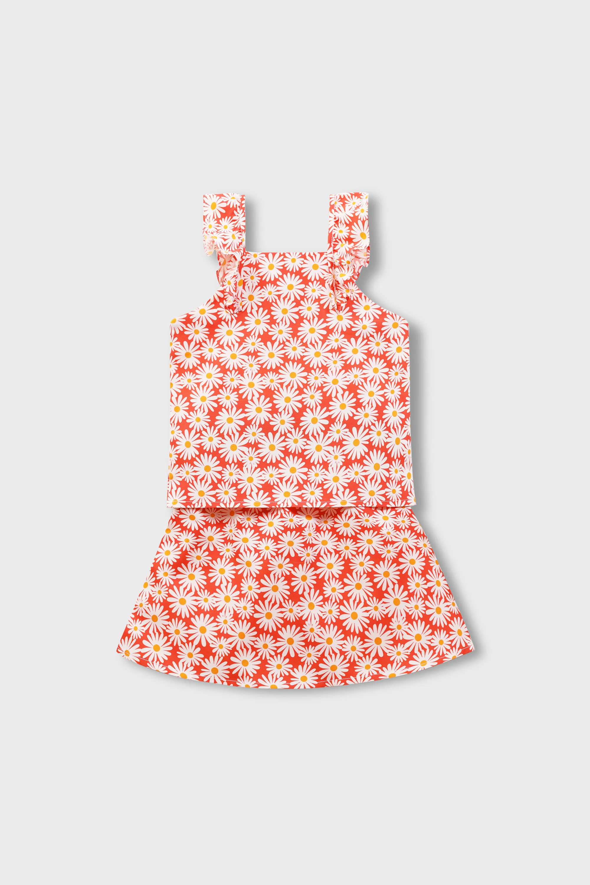 Red Daisy Cotton Co-Ord Set - Image 4
