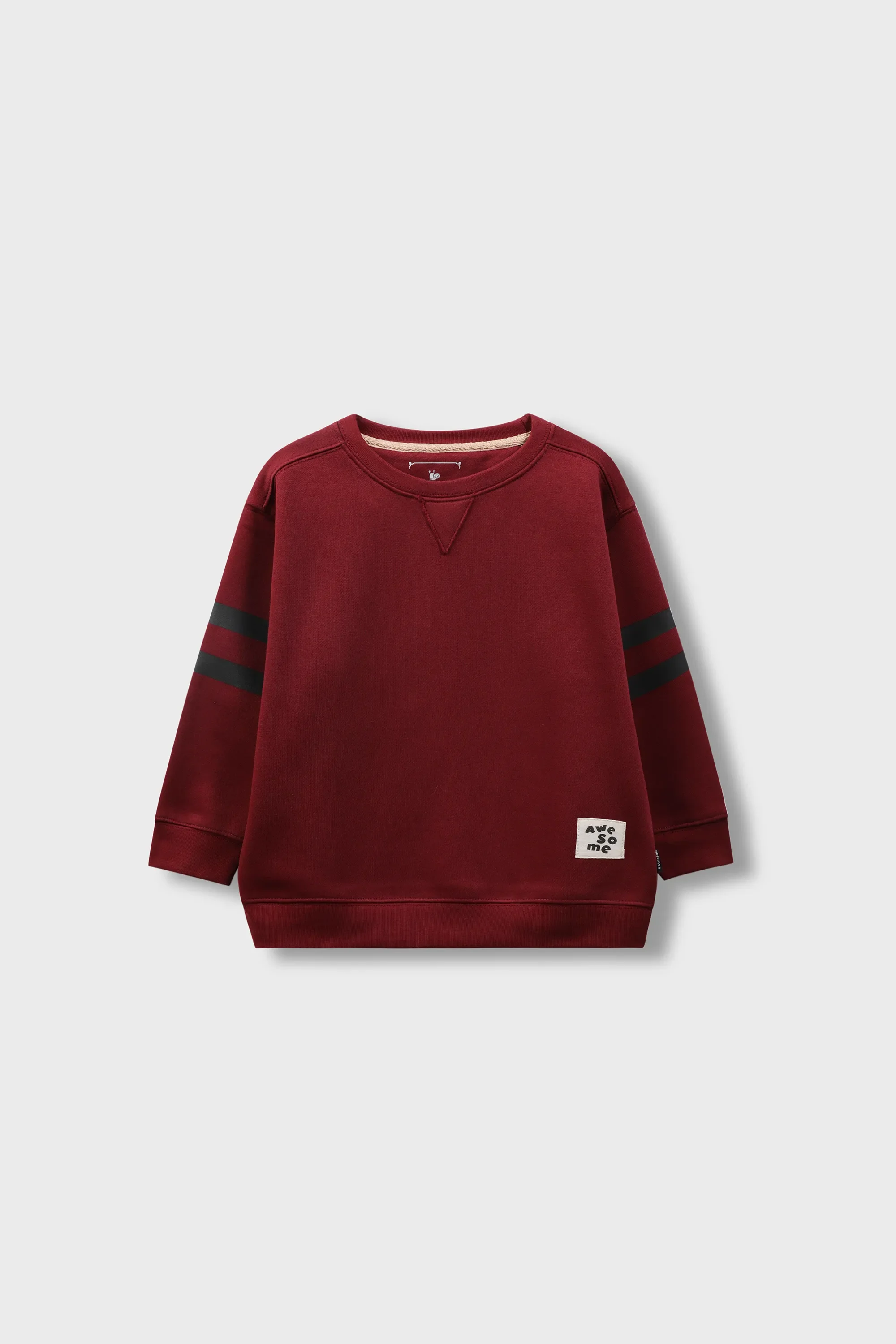Boys Burgundy Bolt Fleece Sweatshirt - Image 4