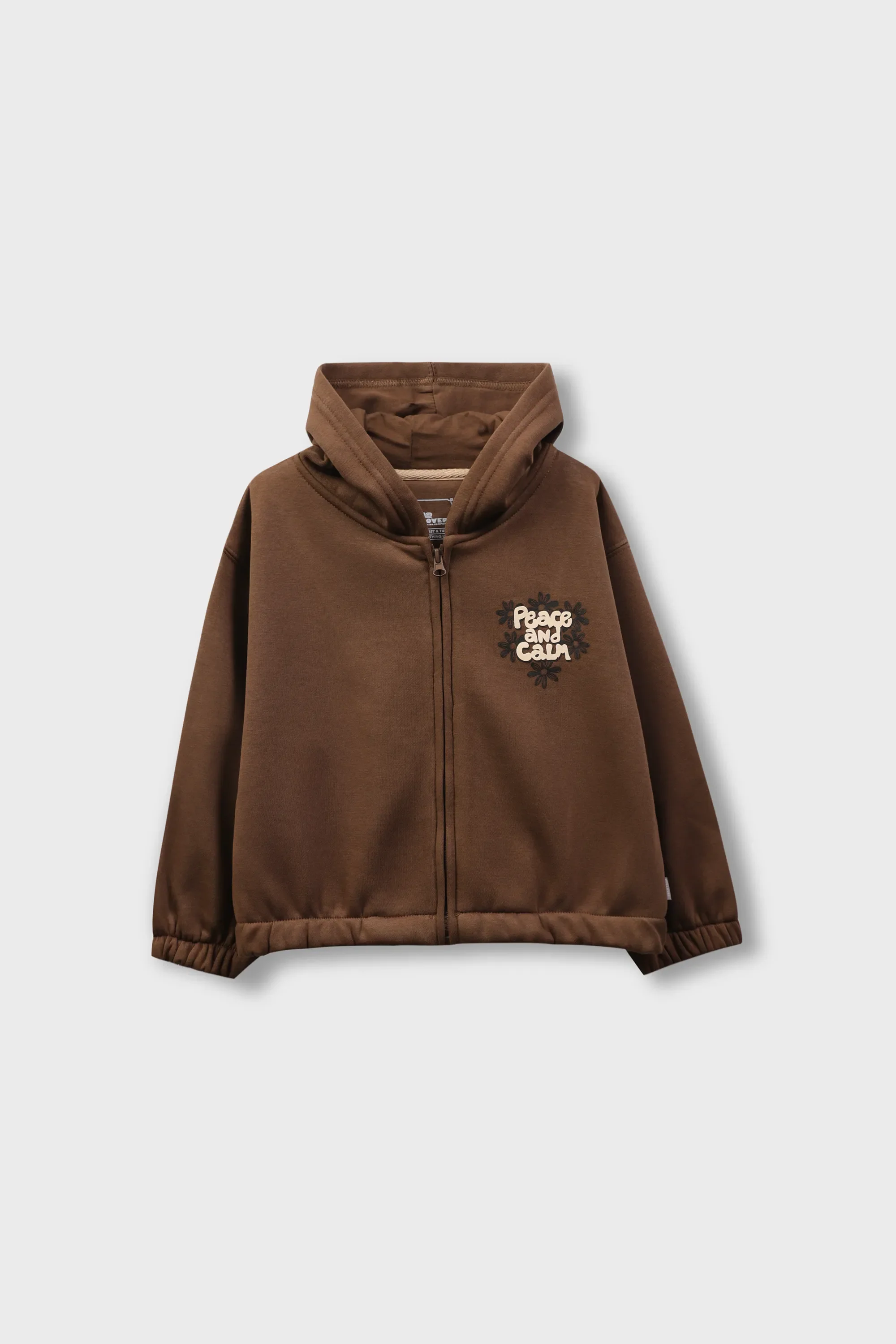 Girls Cocoa Cropped Fleece Hoodie - Image 4