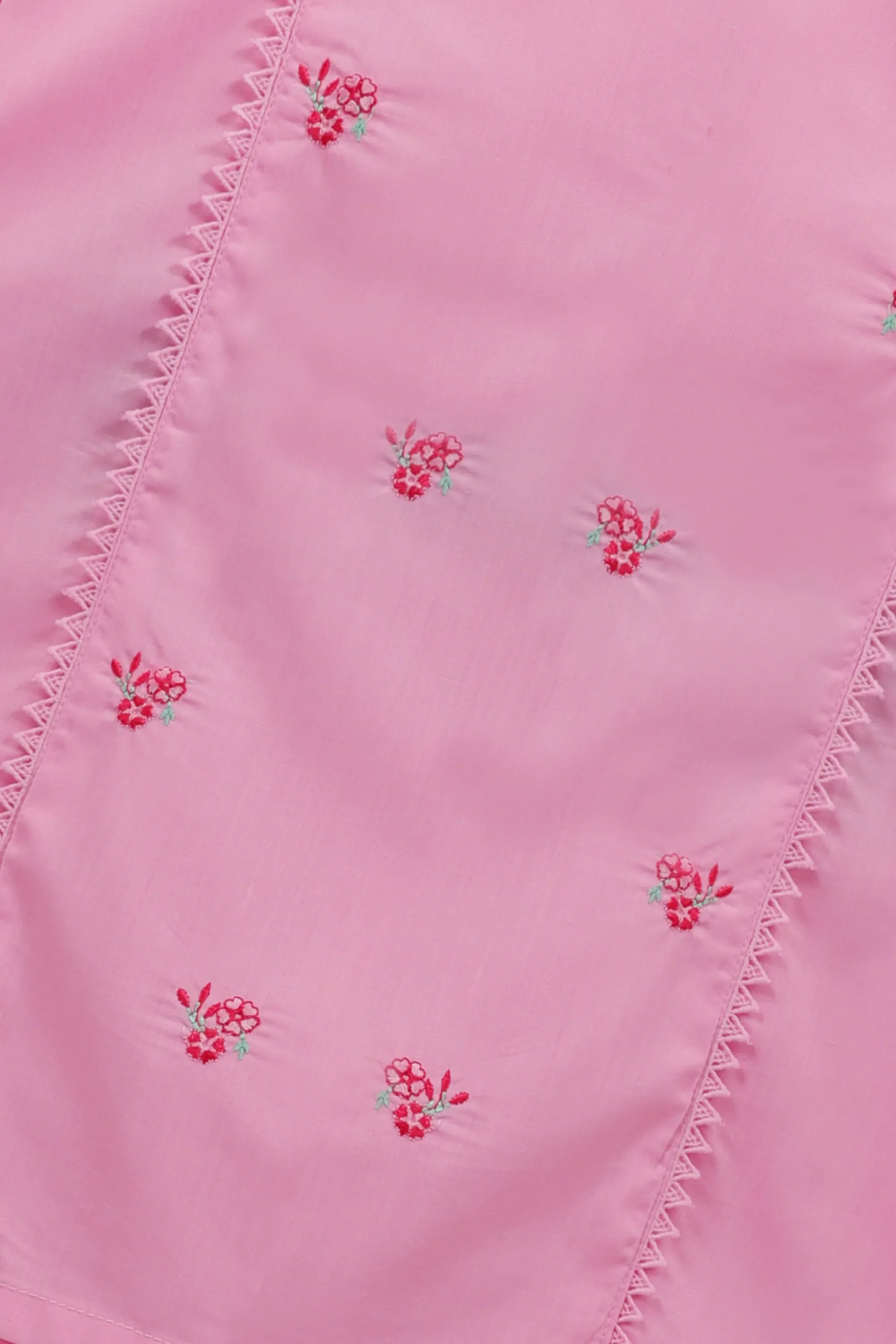 Pink Embroidered Kurta Shalwar Set – 2 Pc - Image 2