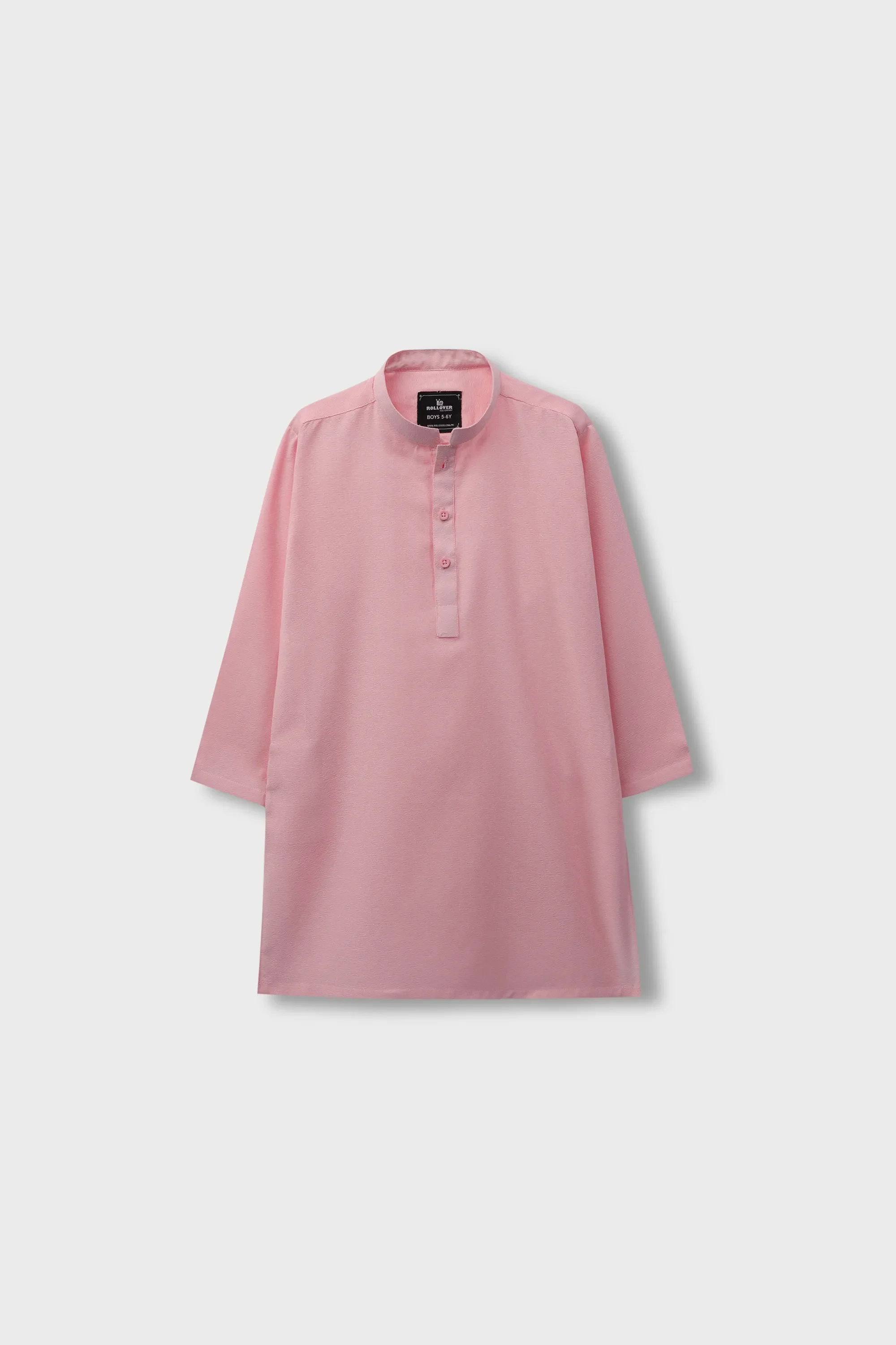 Boys light Pink Ethnic Cotton Kurta - Image 2