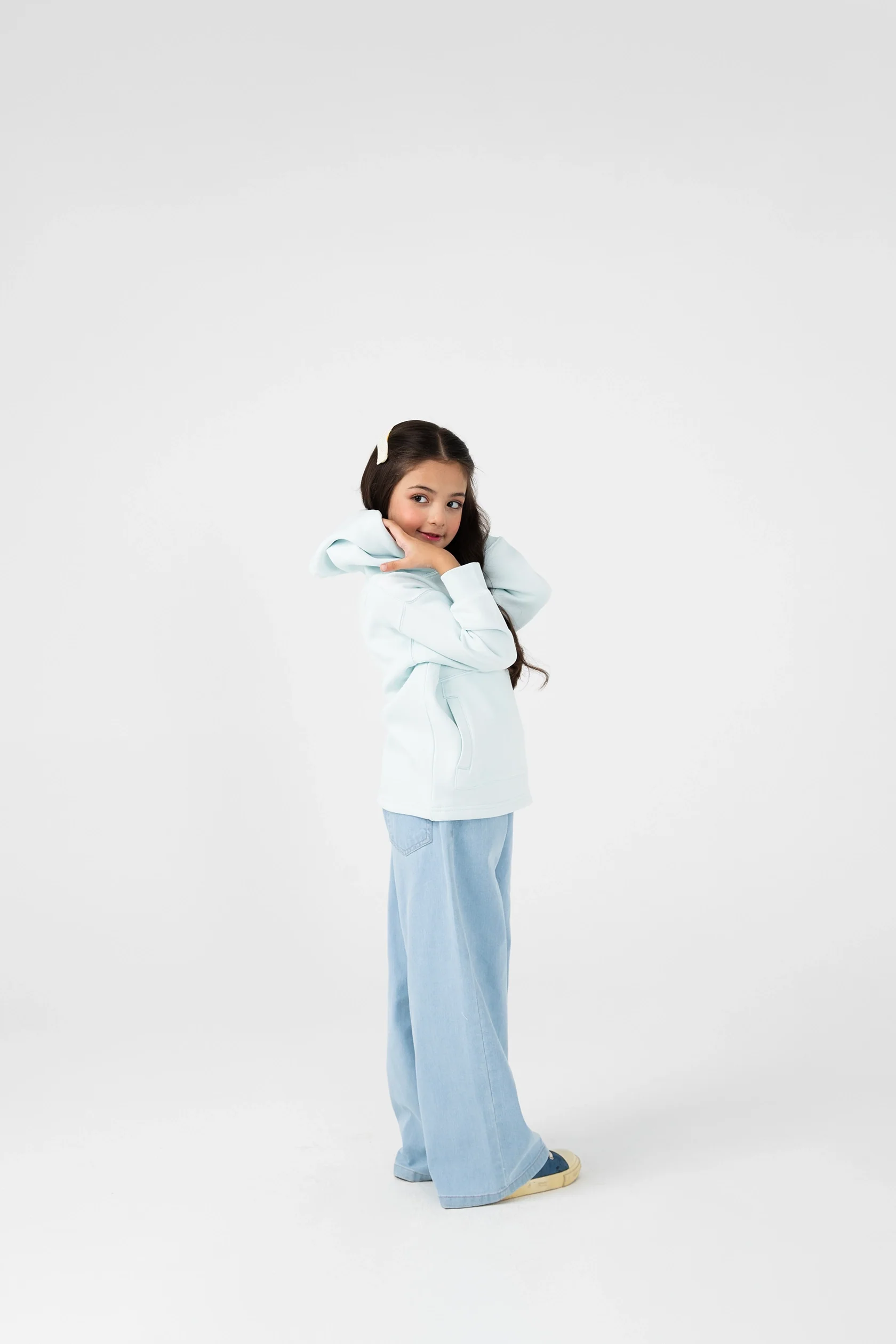 Girls Sky Fleece Pullover Hoodie - Image 3