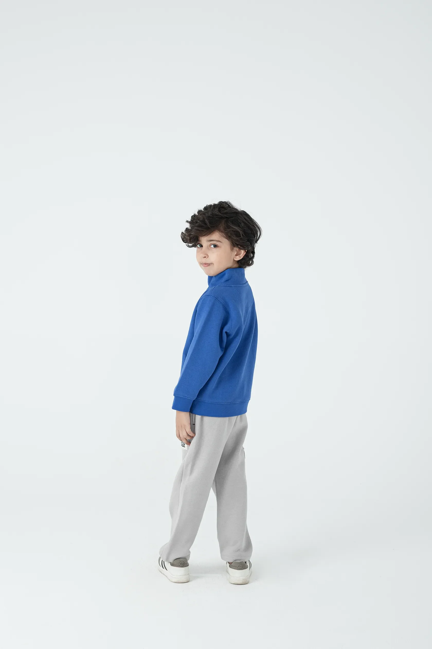 Boys Royal Blue Mock Neck - Image 2