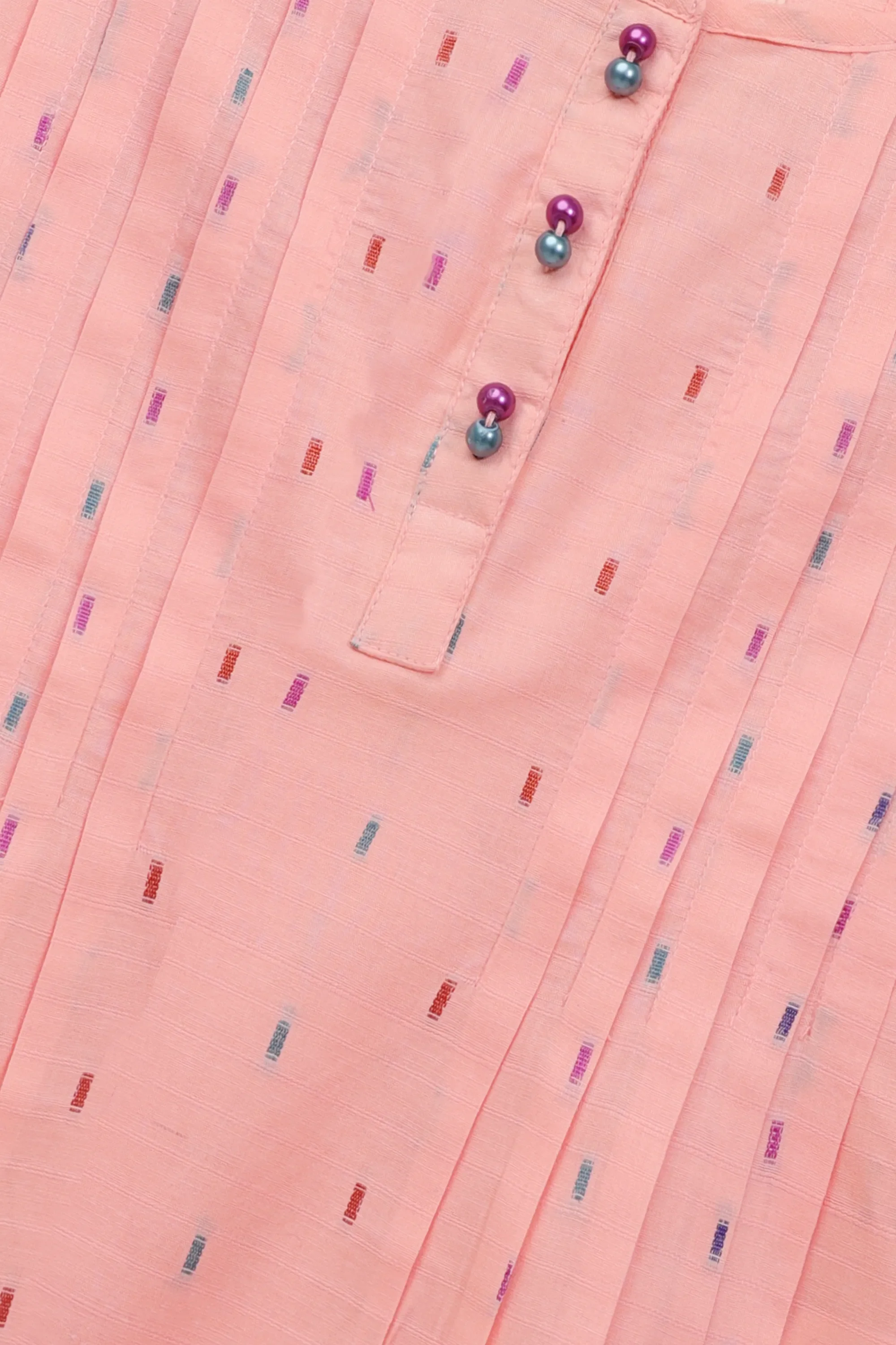 Peach Cotton Flared Top - Image 2