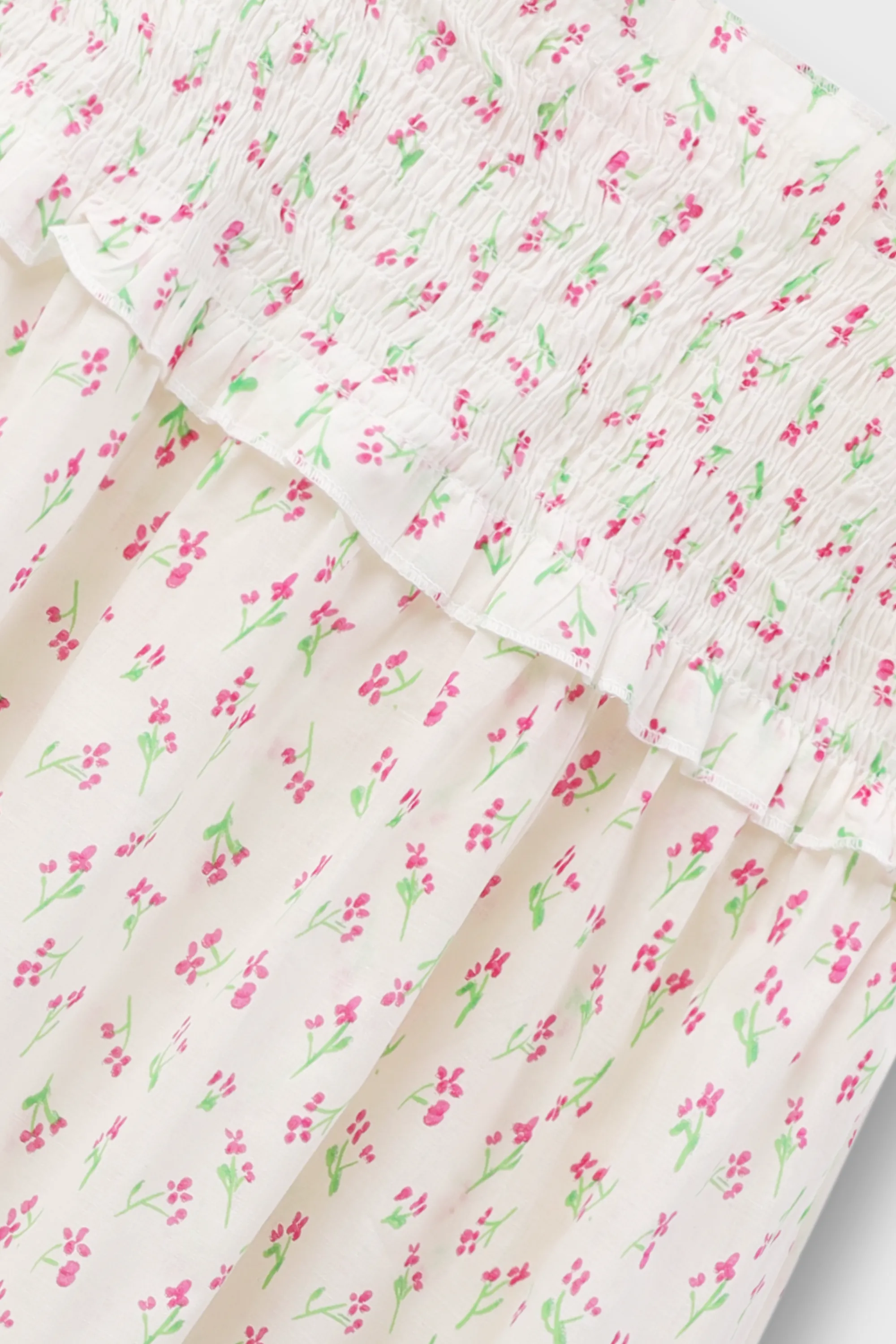 Tiny Florals Smocked Cotton Dress - Image 2