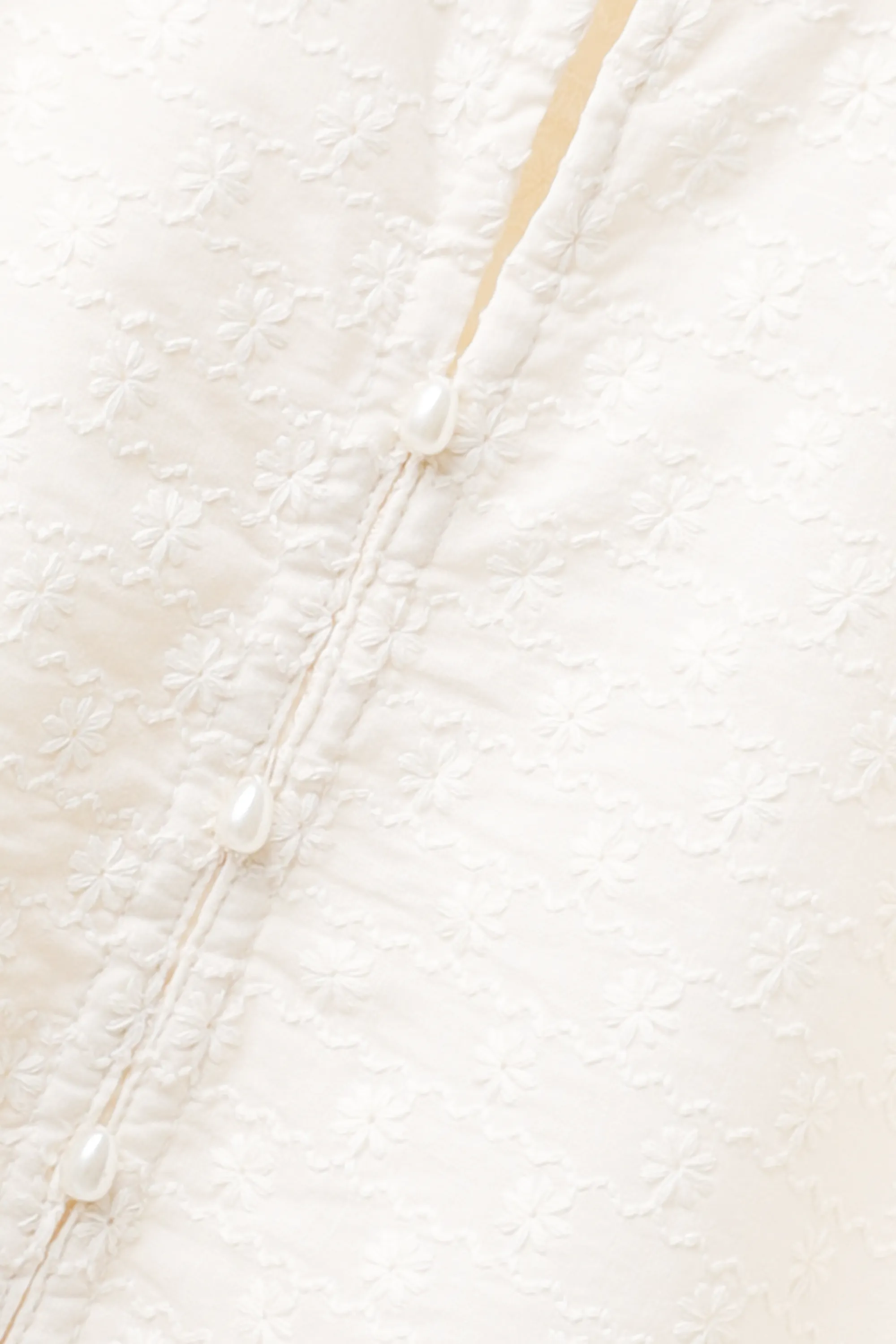 Cream Cotton Chikankari Top - Image 2