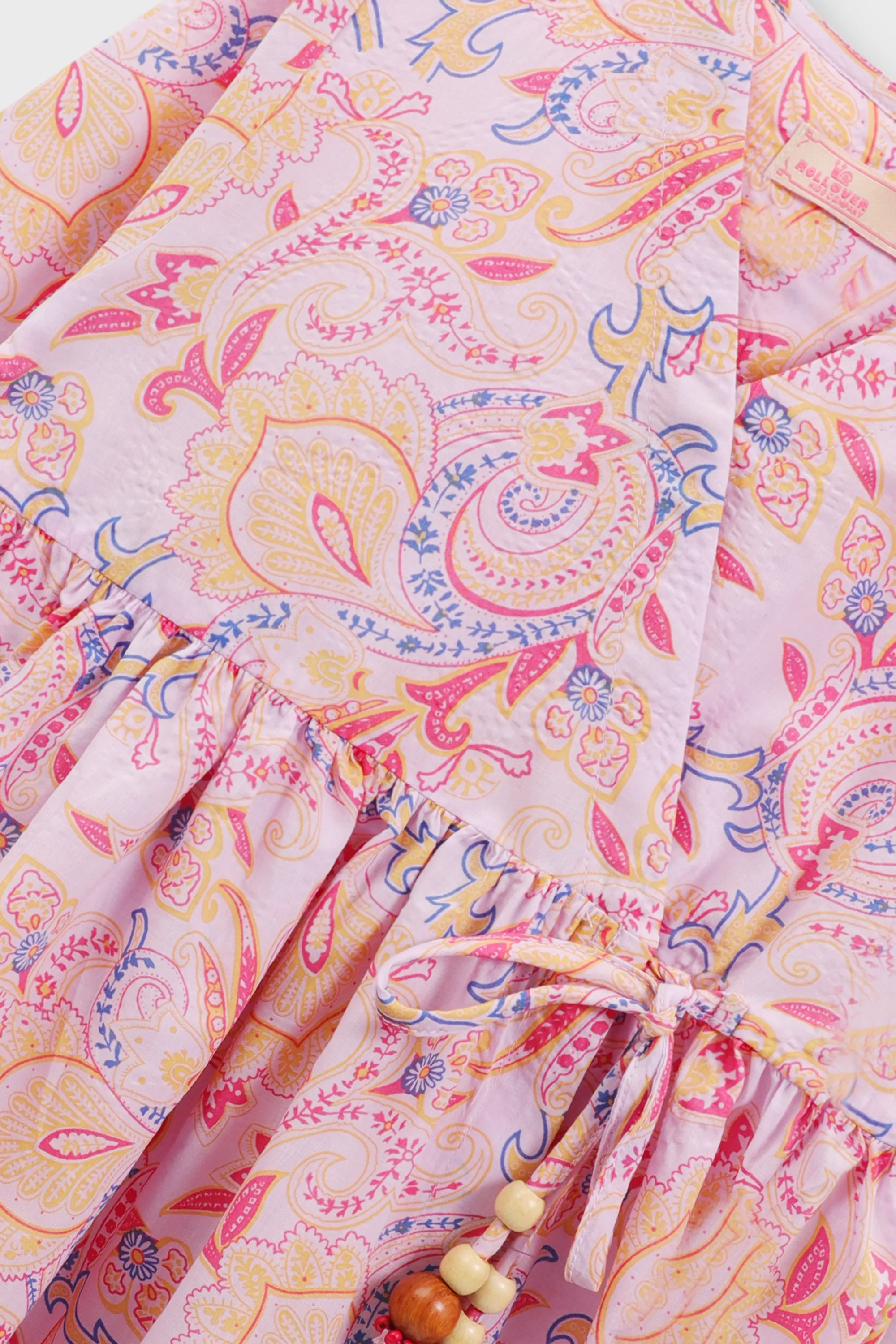 Pink Paisley Peplum Cotton Top - Image 2