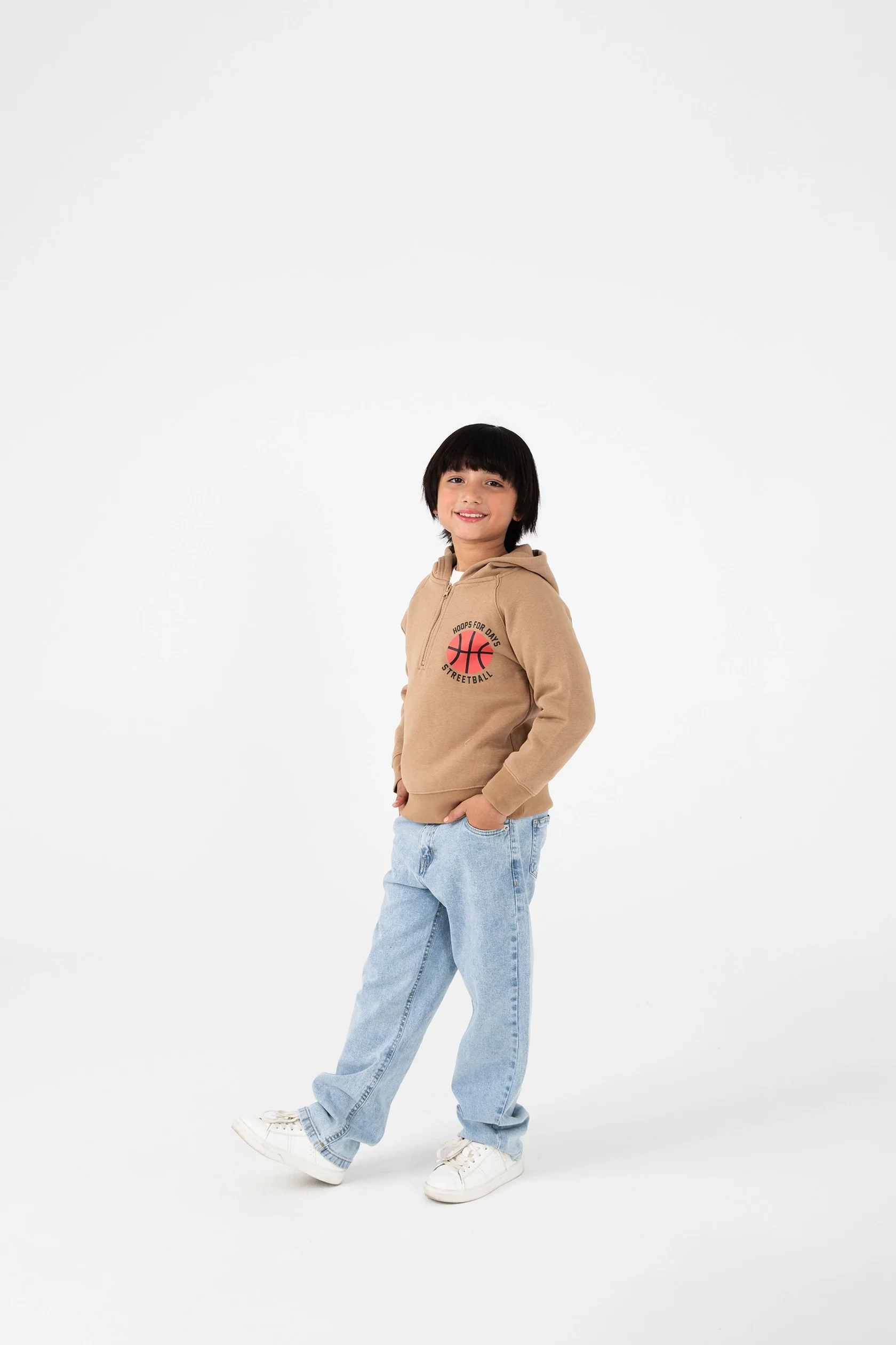 Boys Streetball Fleece Raglan Hoodie