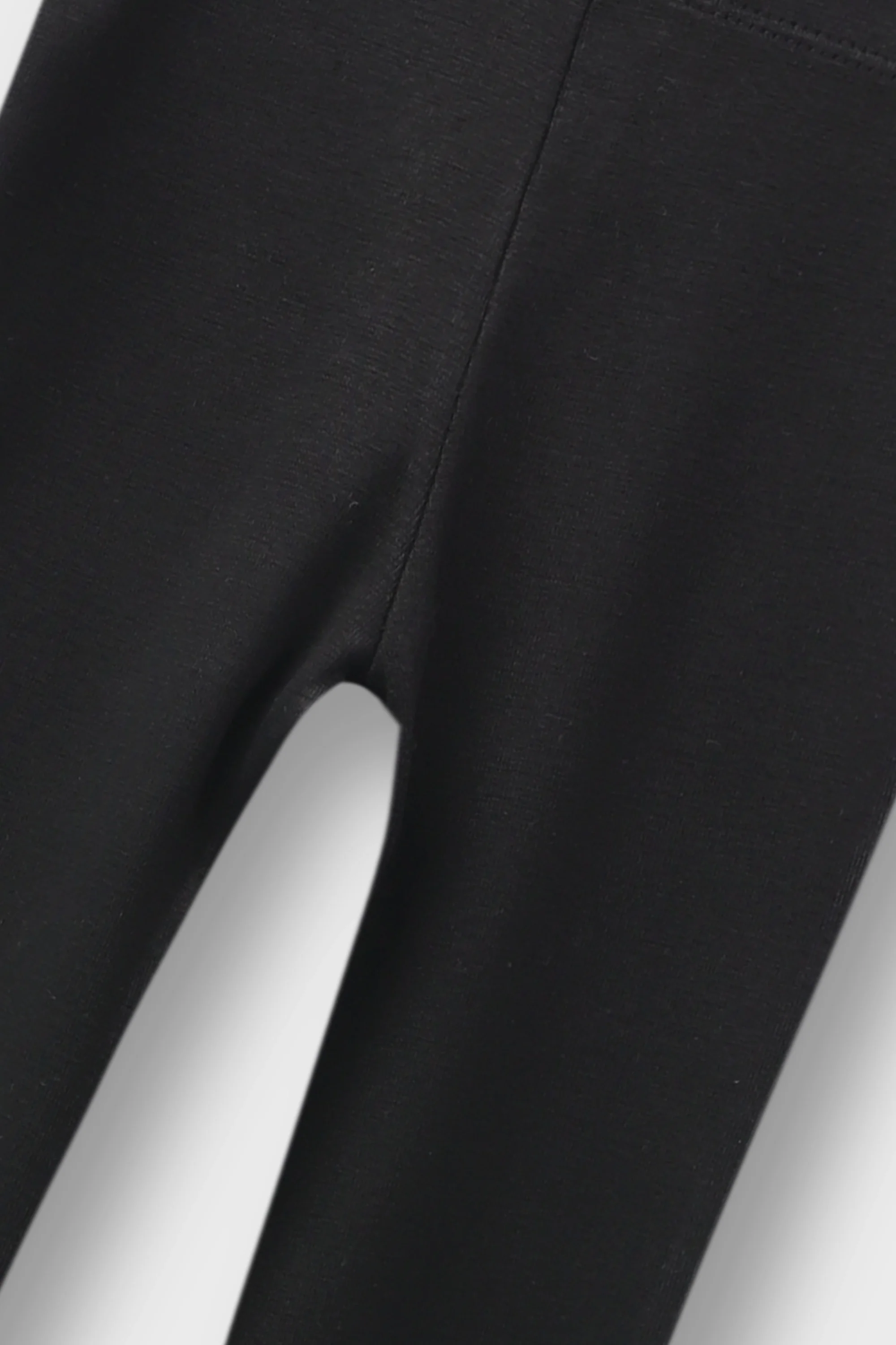 Girls Black Bell-Bottom Leggings - Image 2