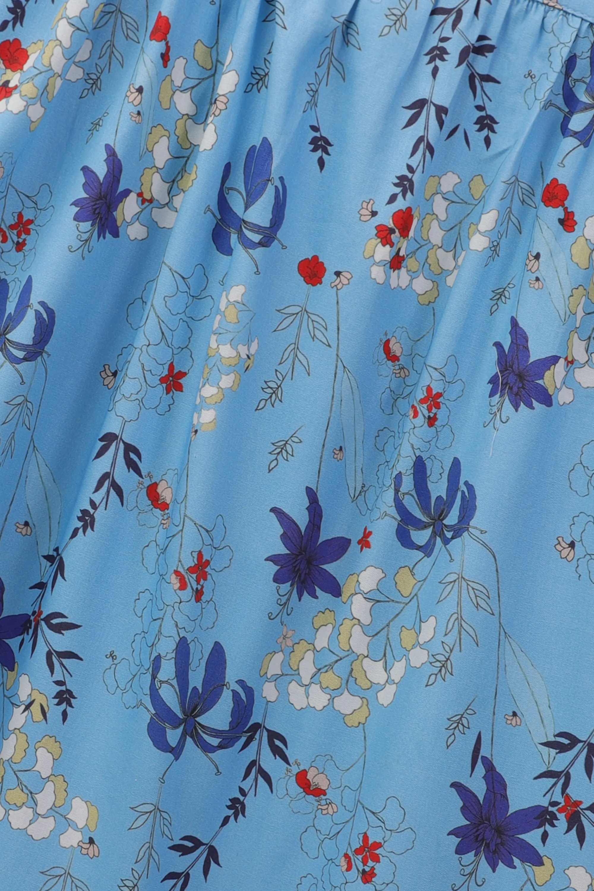 Blue Blossom Cotton Dress - Image 2
