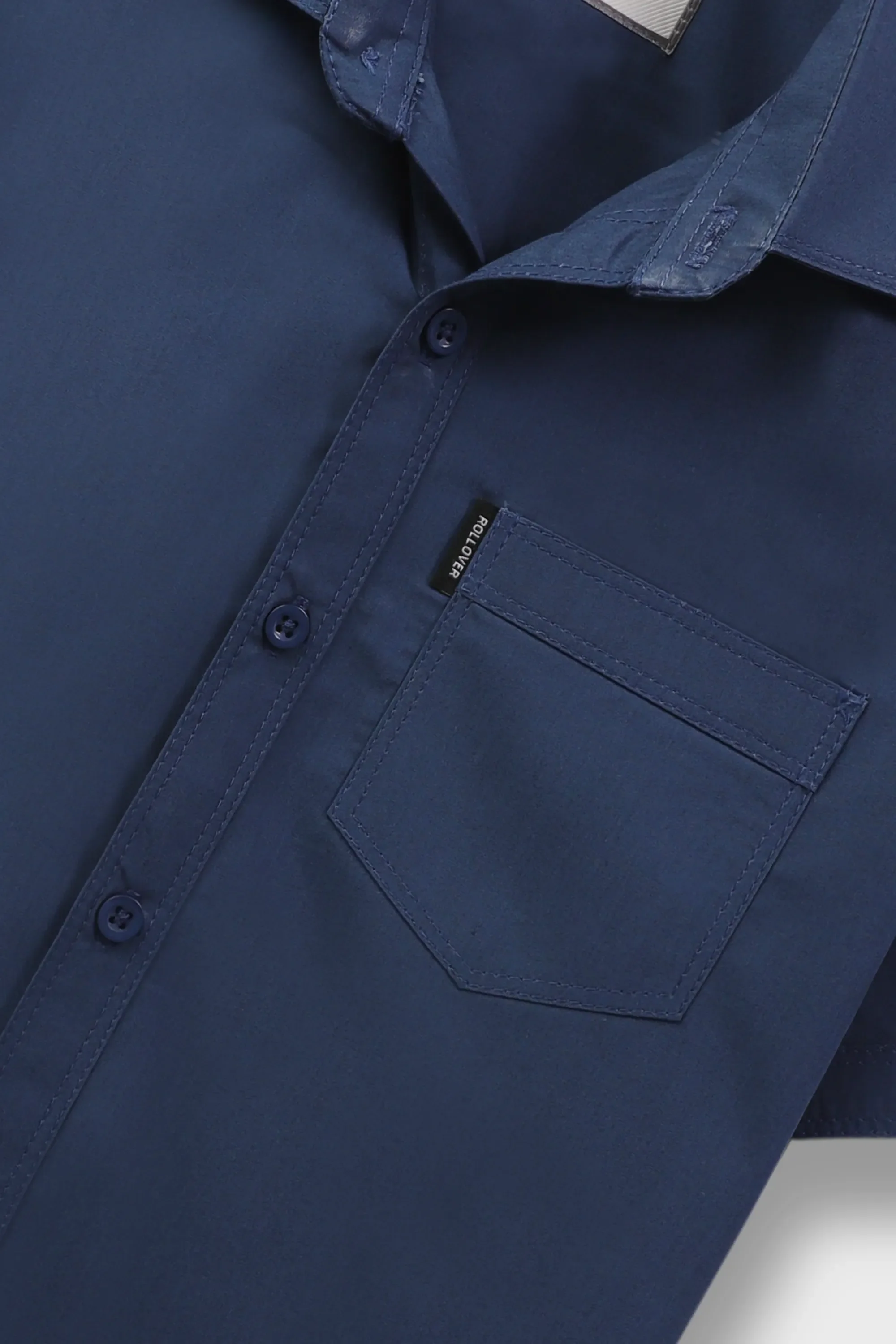 Teal Blue Classic Boys’ Cotton Shirt - Image 2