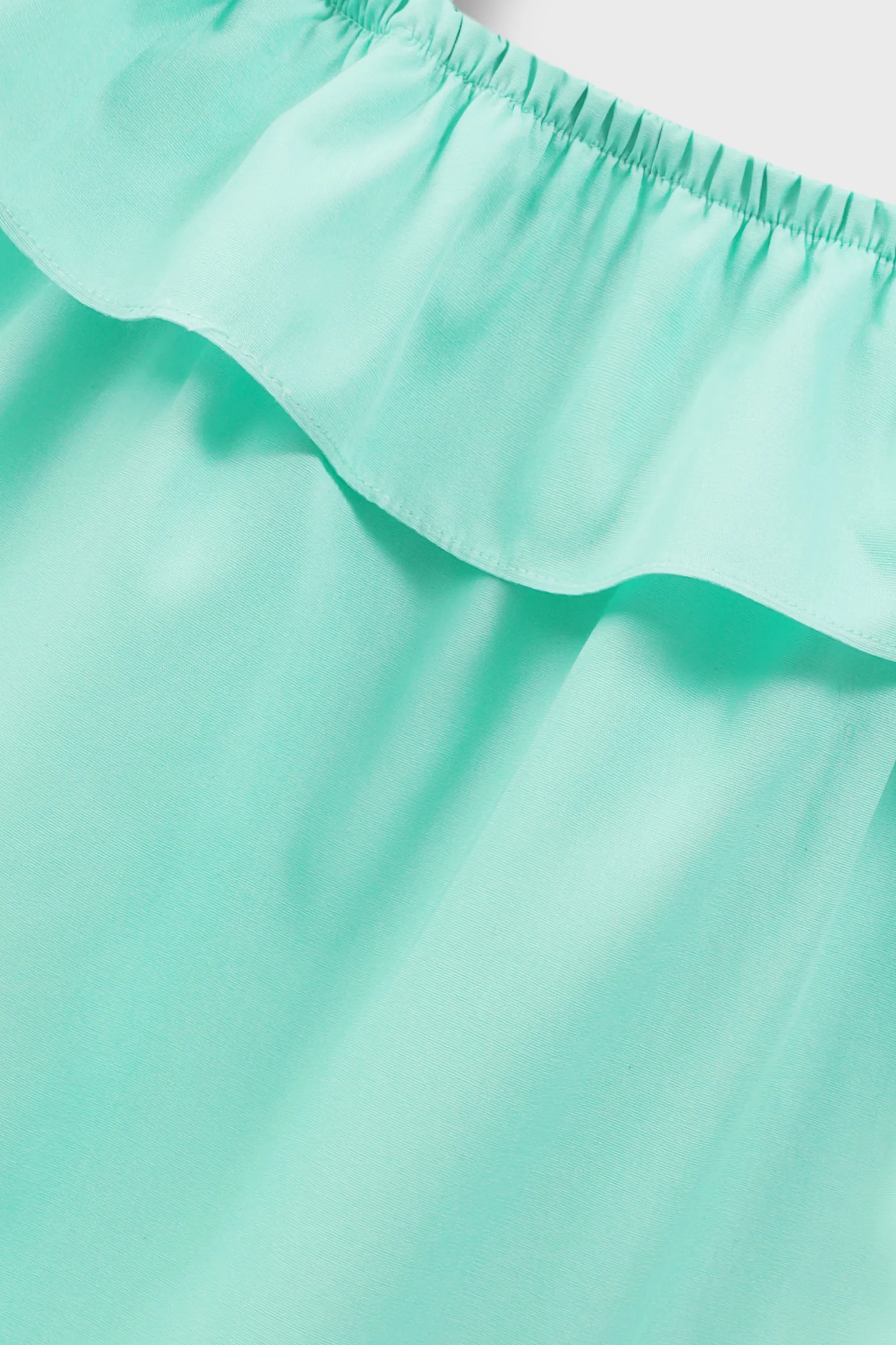 Solid Sea Green Ruffle Top - Image 5