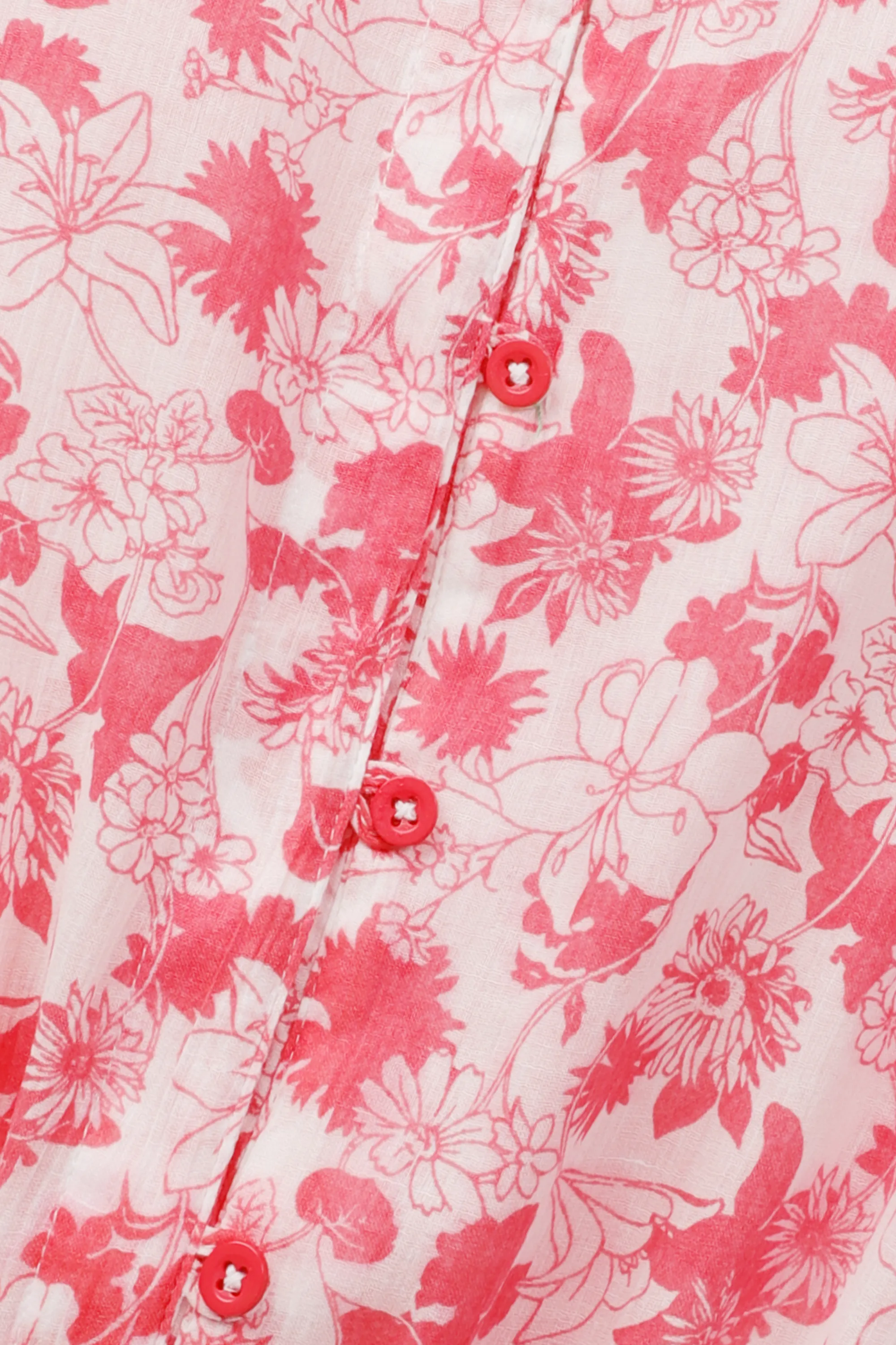 Red Floral Cotton Top - Image 5