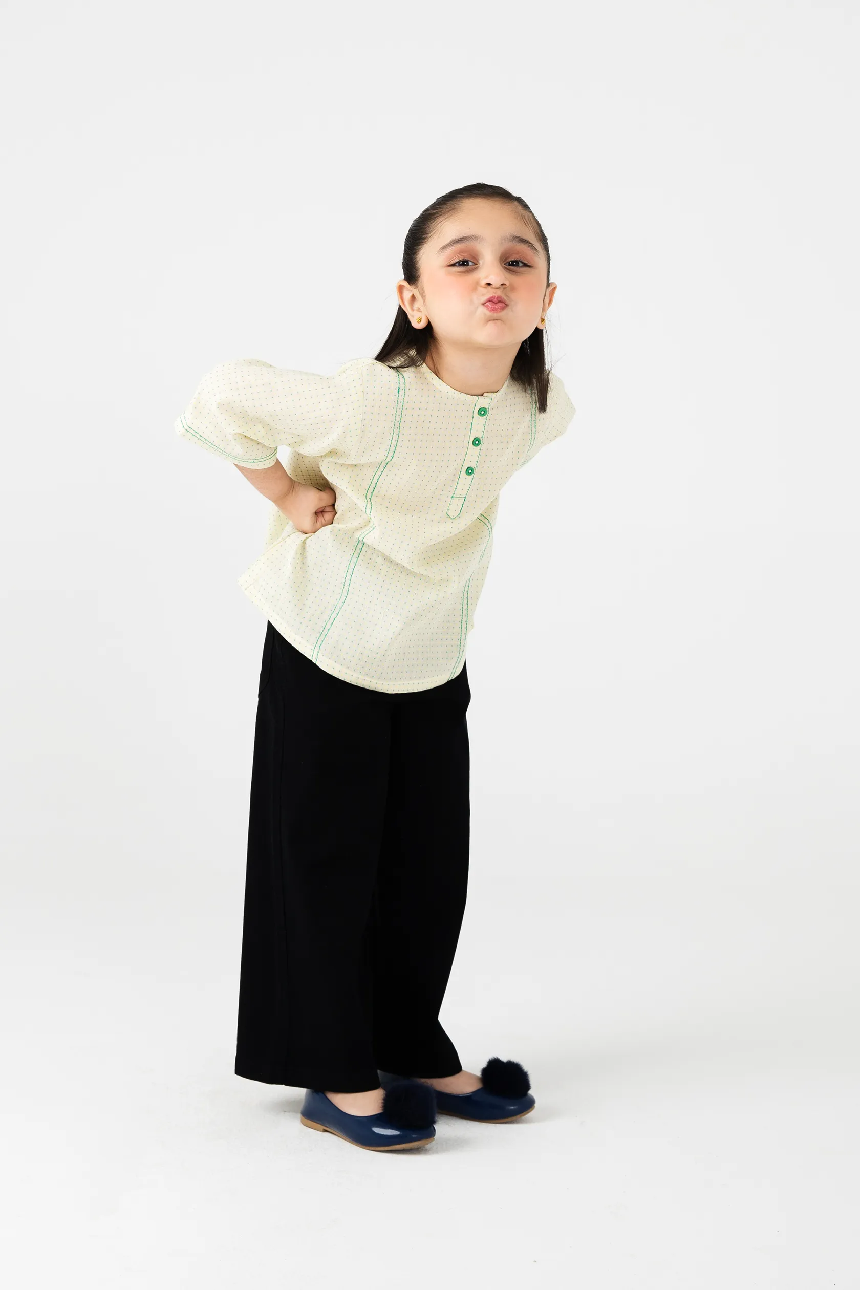 Soft Beige Pintex Cotton Top - Image 2