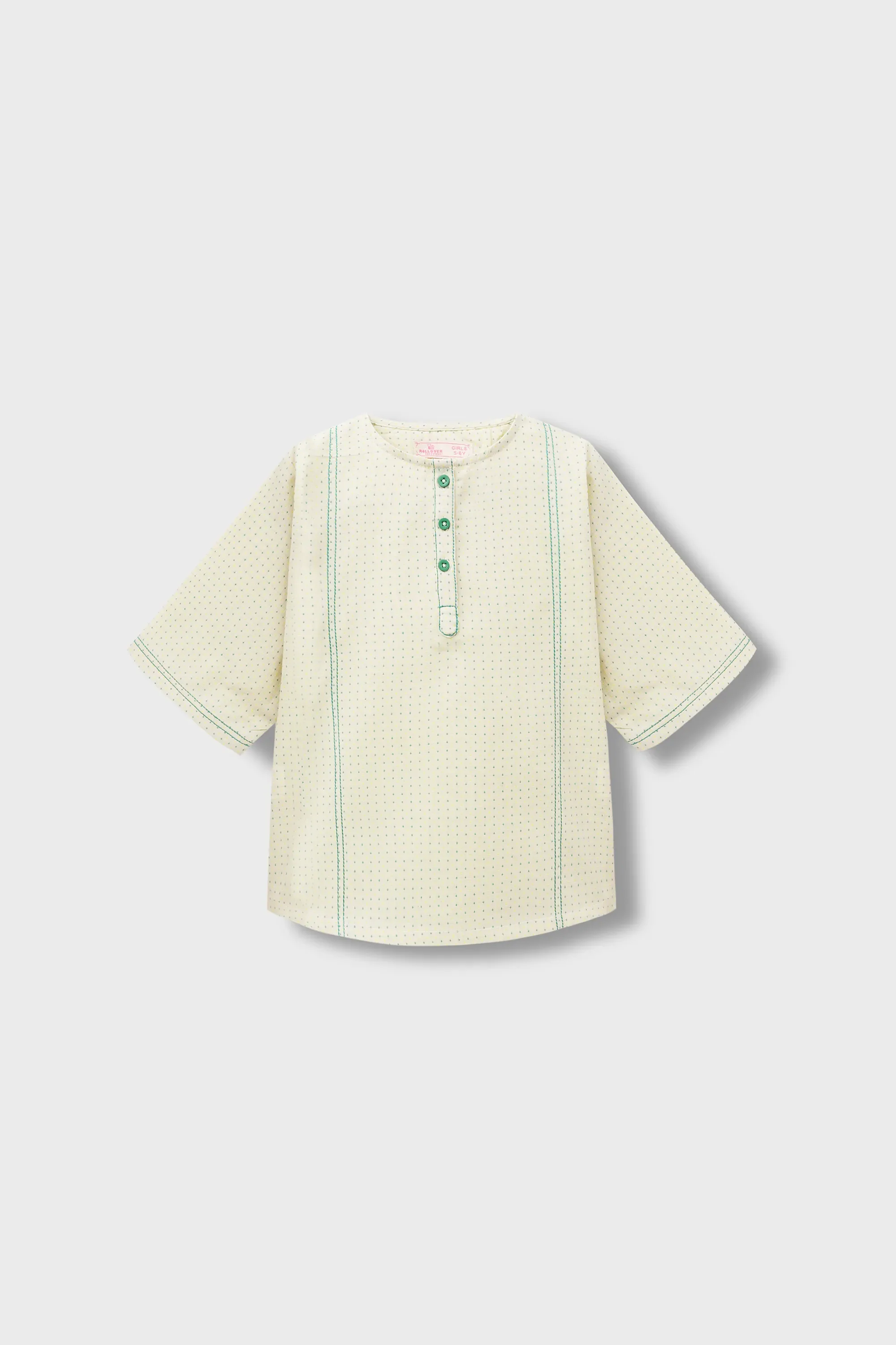 Soft Beige Pintex Cotton Top - Image 3