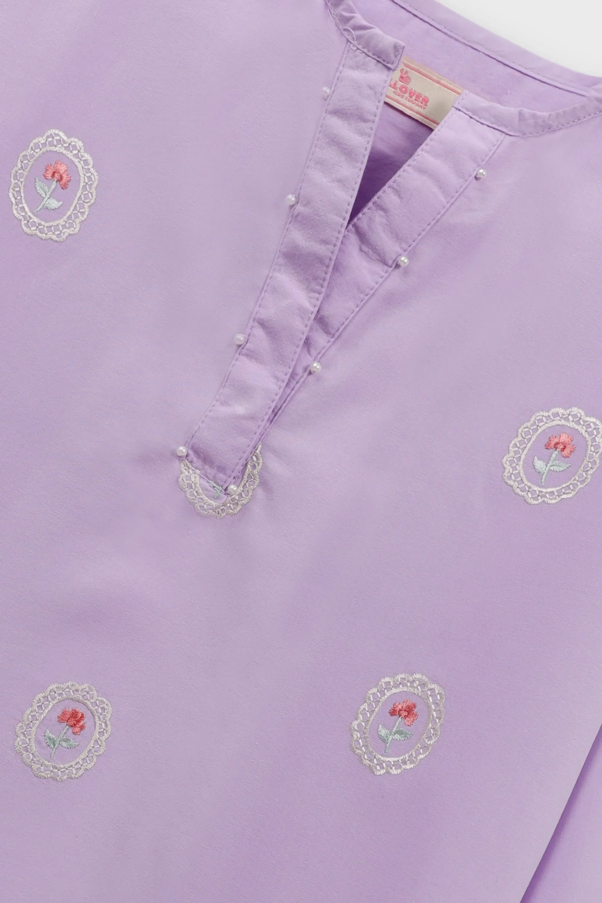 Purple Petal Embroidered Top - Image 2