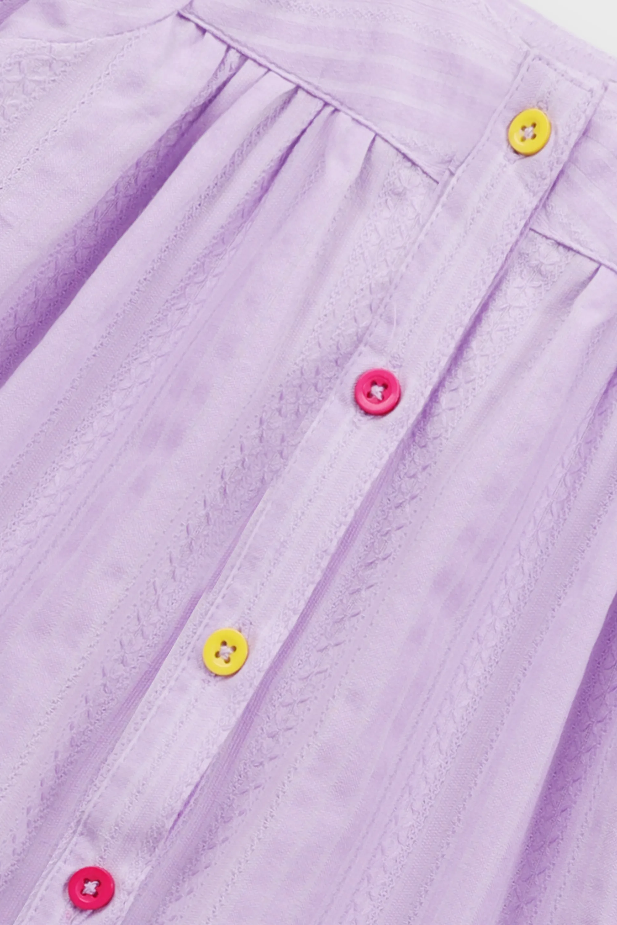 Lilac Cotton Gathered Top - Image 2
