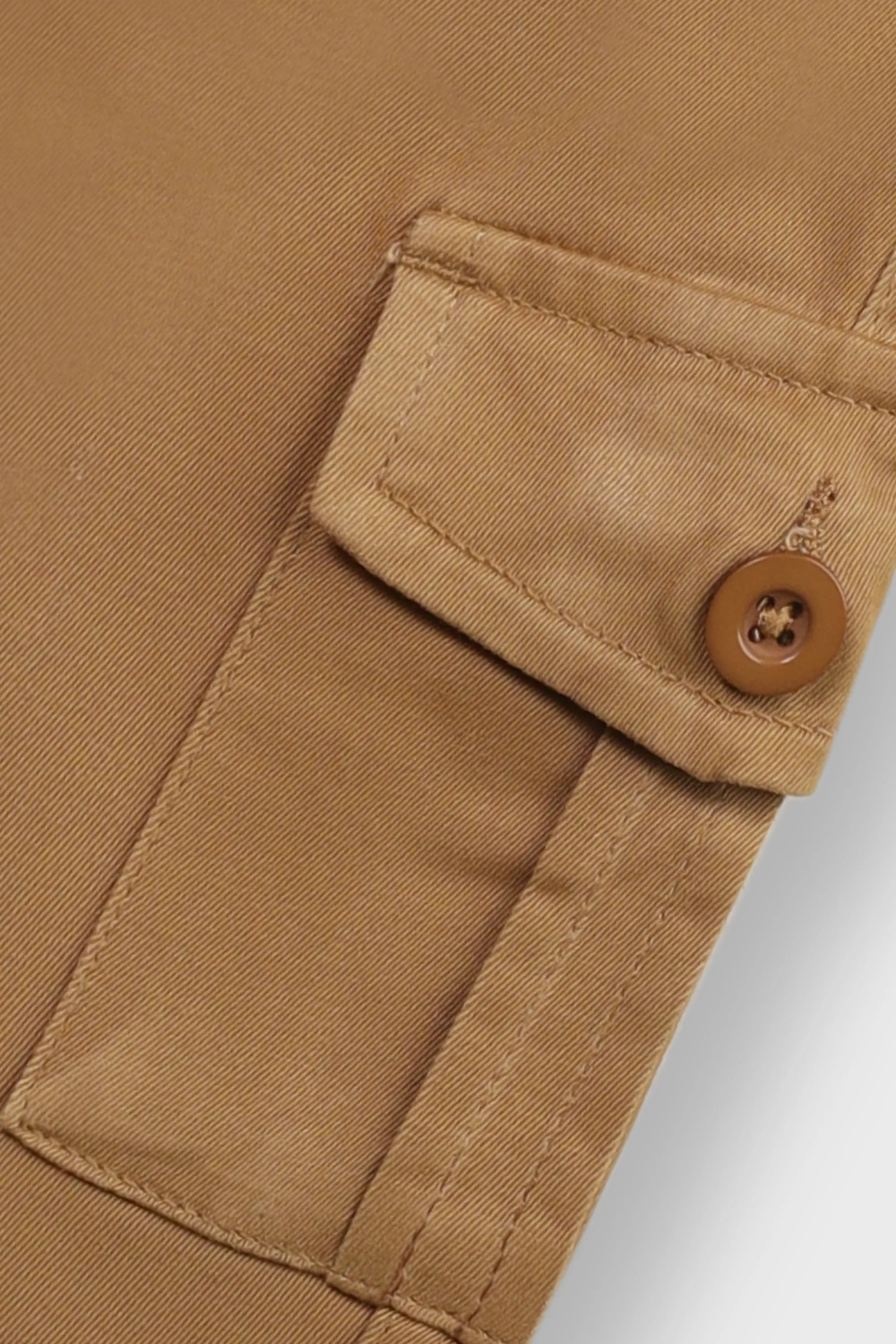 Boys Mustard Twill Cargo Pants - Image 2