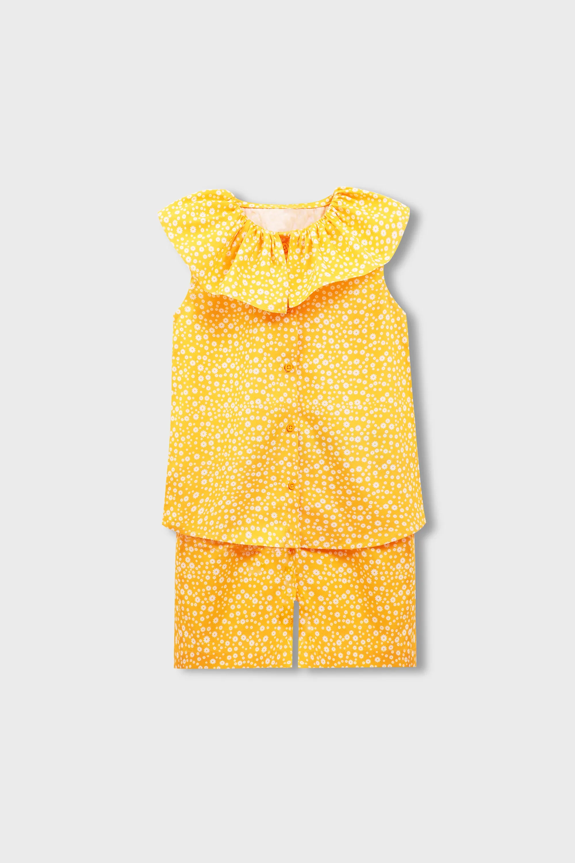 Yellow Daisy Cotton Co-ord Set - Image 4