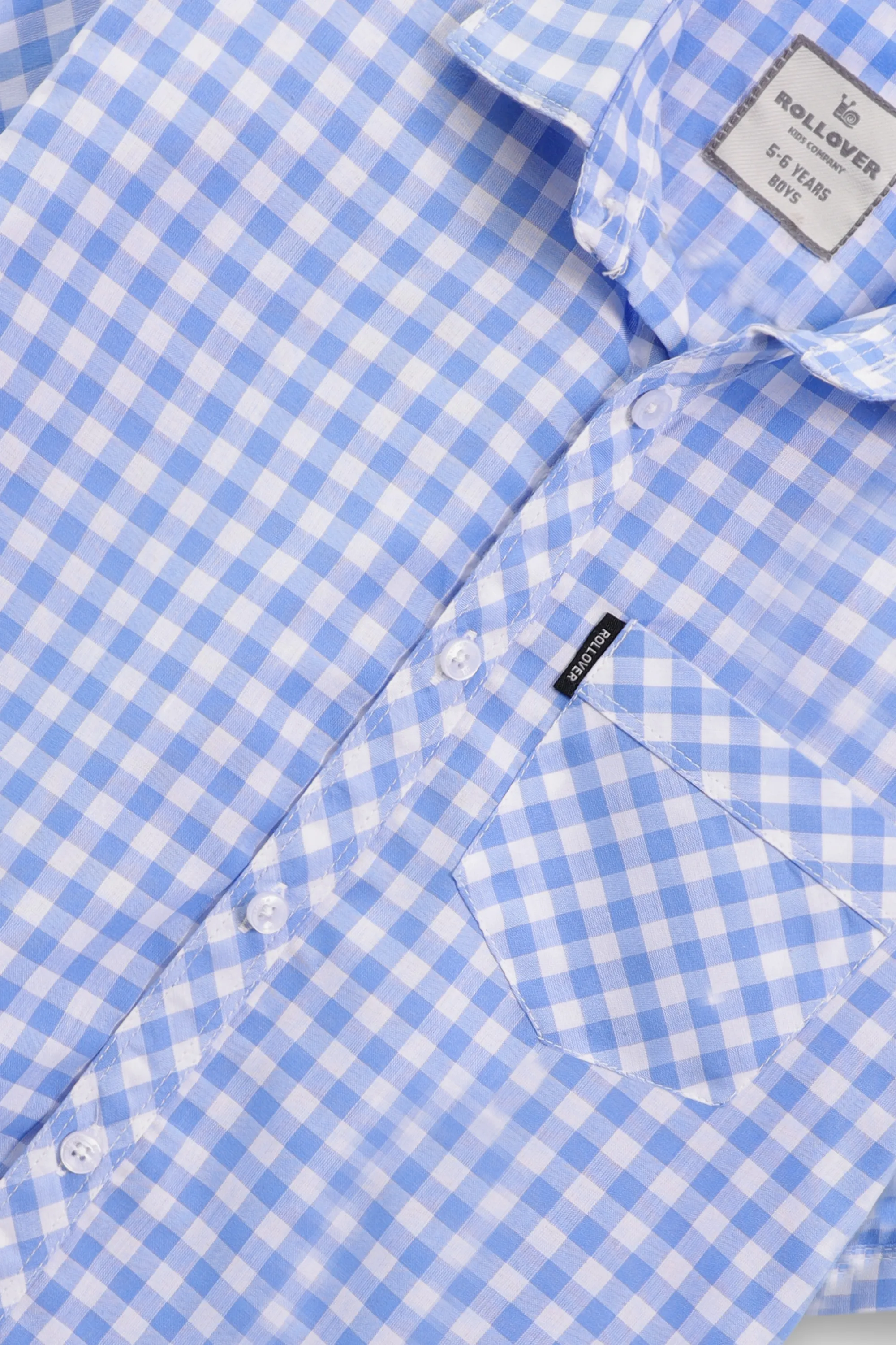 Sky Grid Everyday Cotton Shirt - Image 2