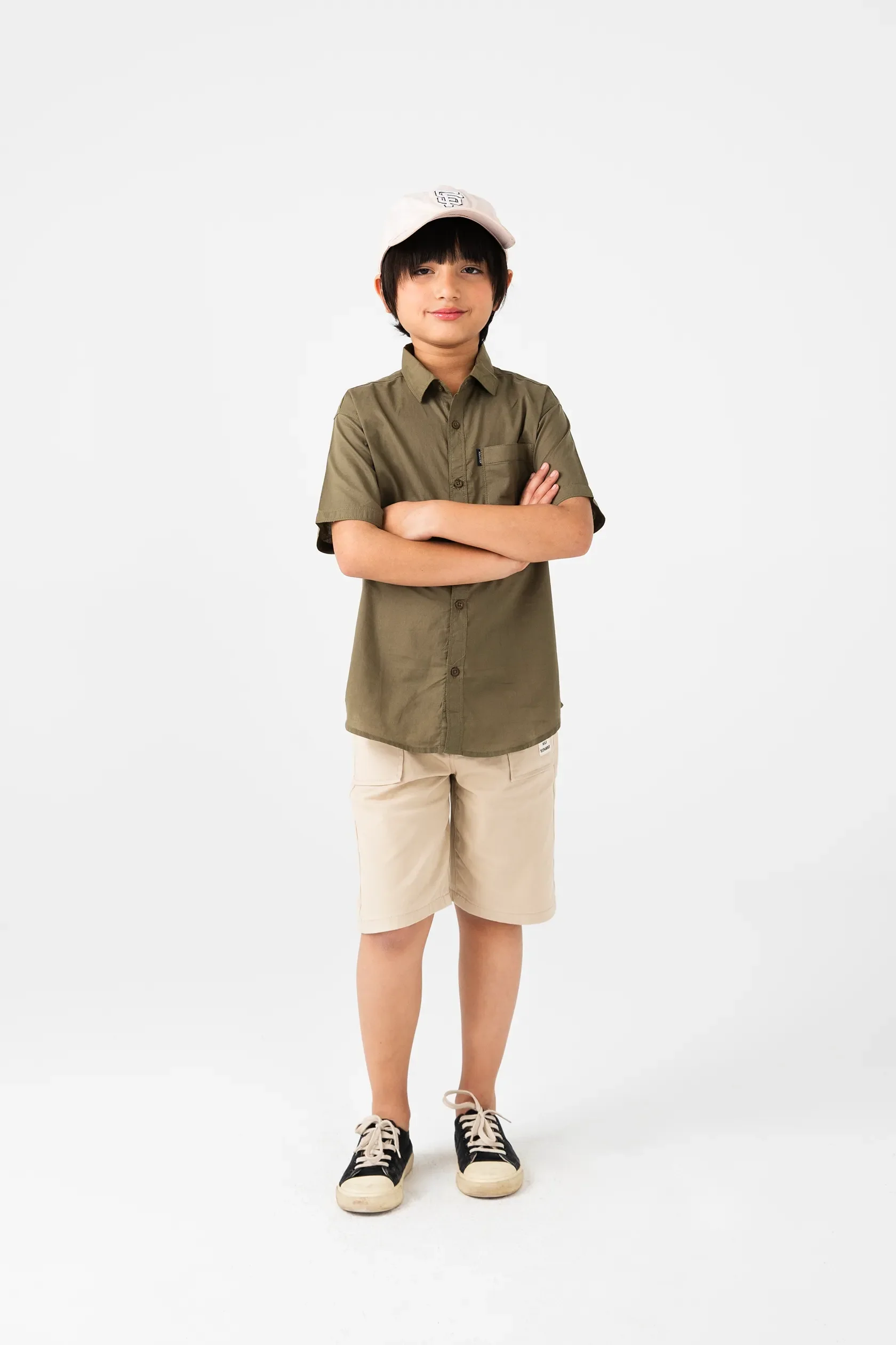 Boys Olive Grove Cotton Shirt - Image 2