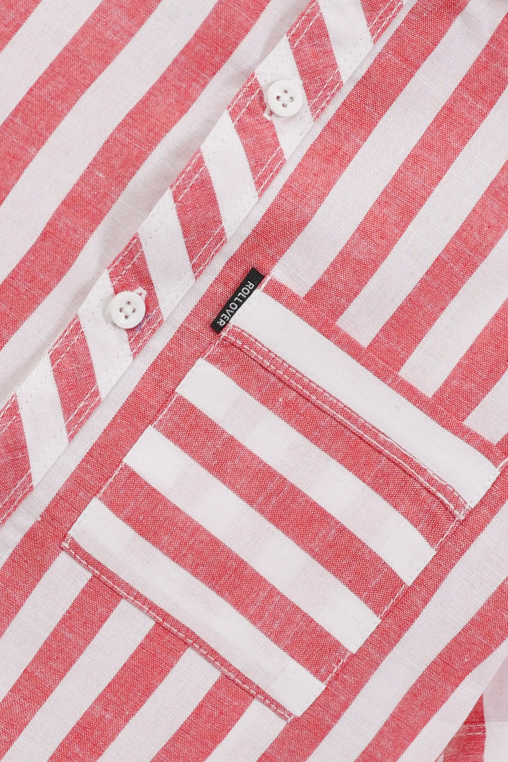 Boys Heritage Red Striped Cotton Shirt - Image 2