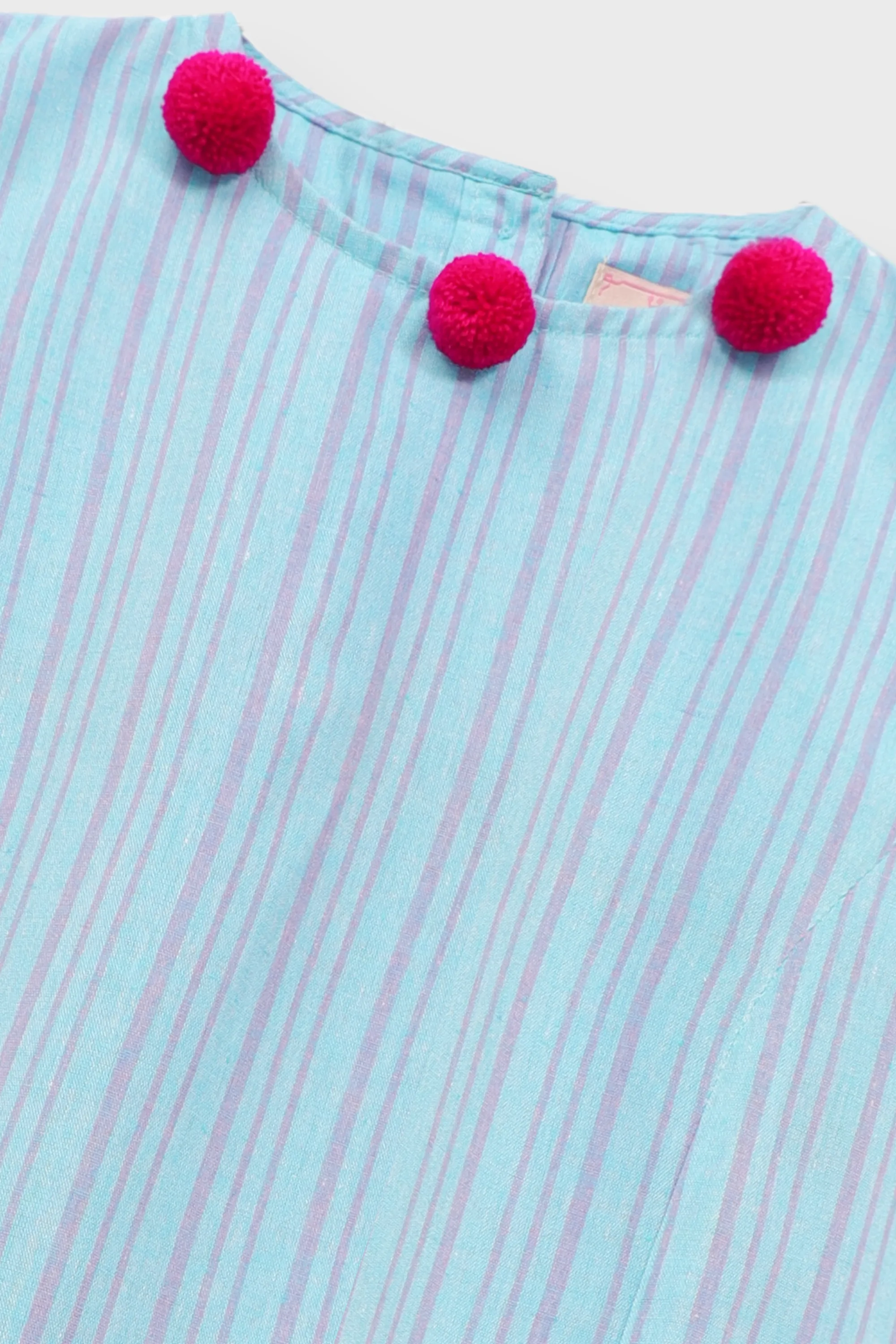 Girls Sky Striped Cotton Co-ord Set - Image 2
