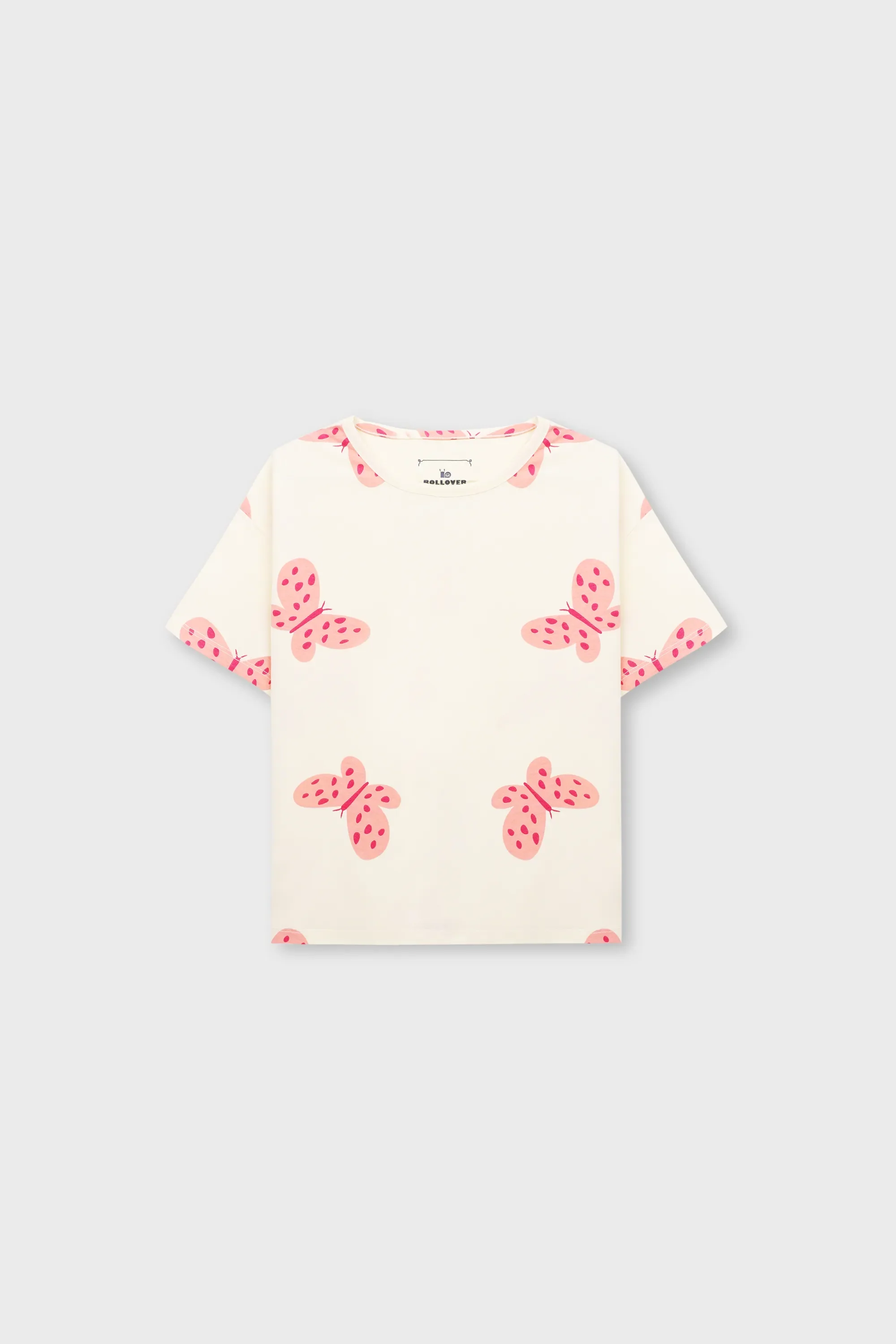 Girls Skin Blush Butterfly Relaxed Tee - Image 4