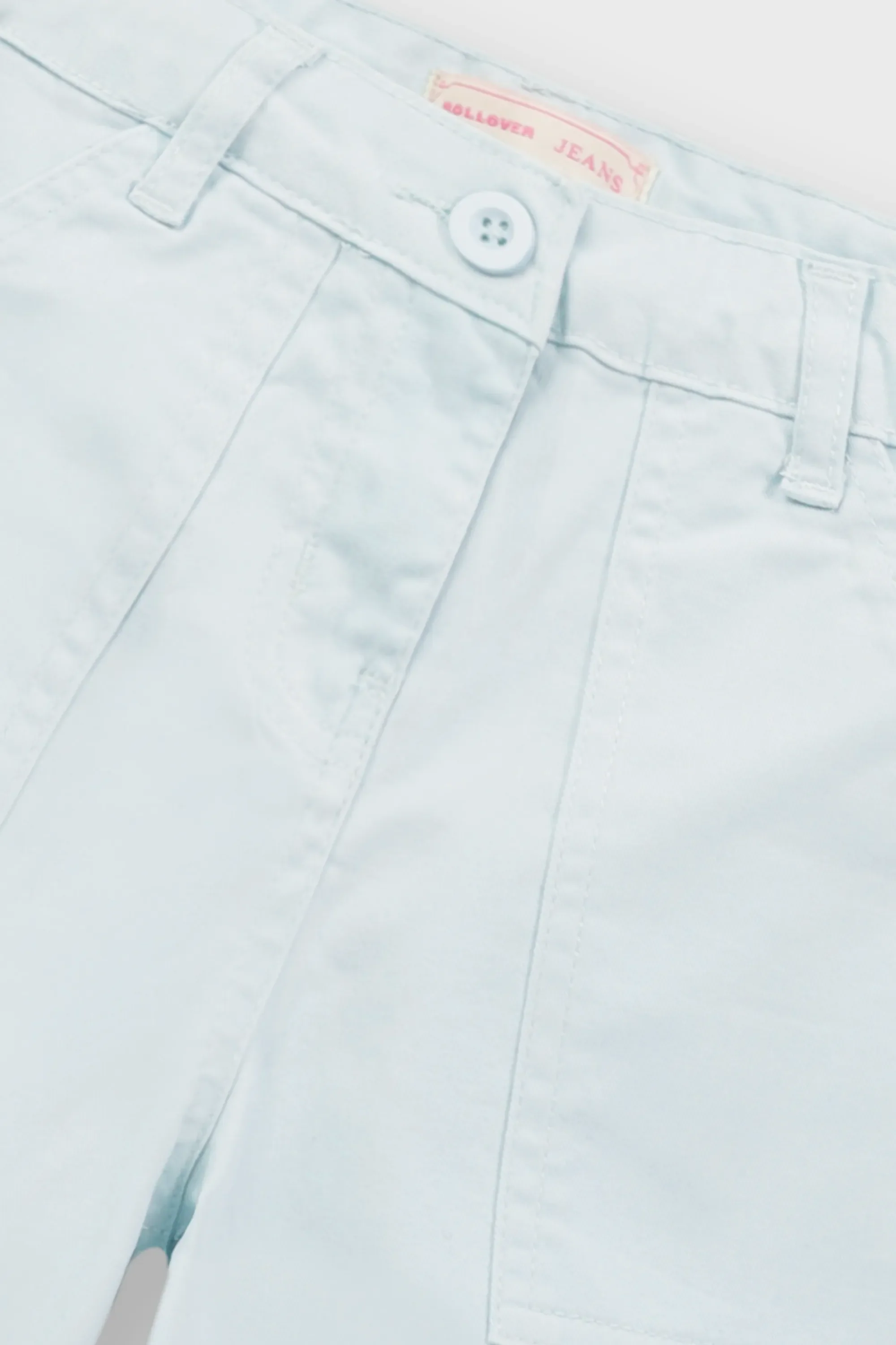 Girls Solid Mint Wide Leg Pants - Image 2