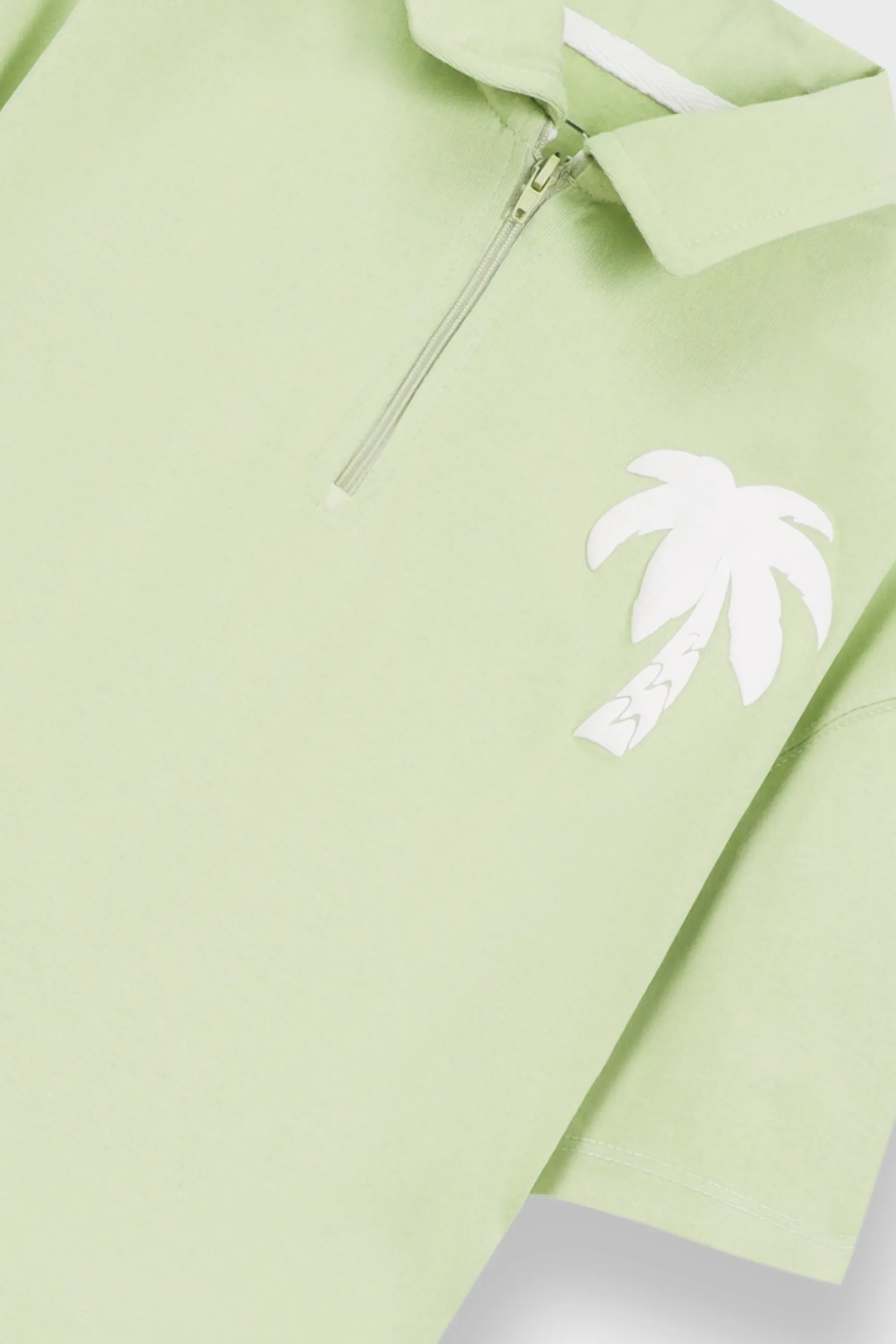 Boys Pistachio Palm Polo Co-ord Set - Image 5