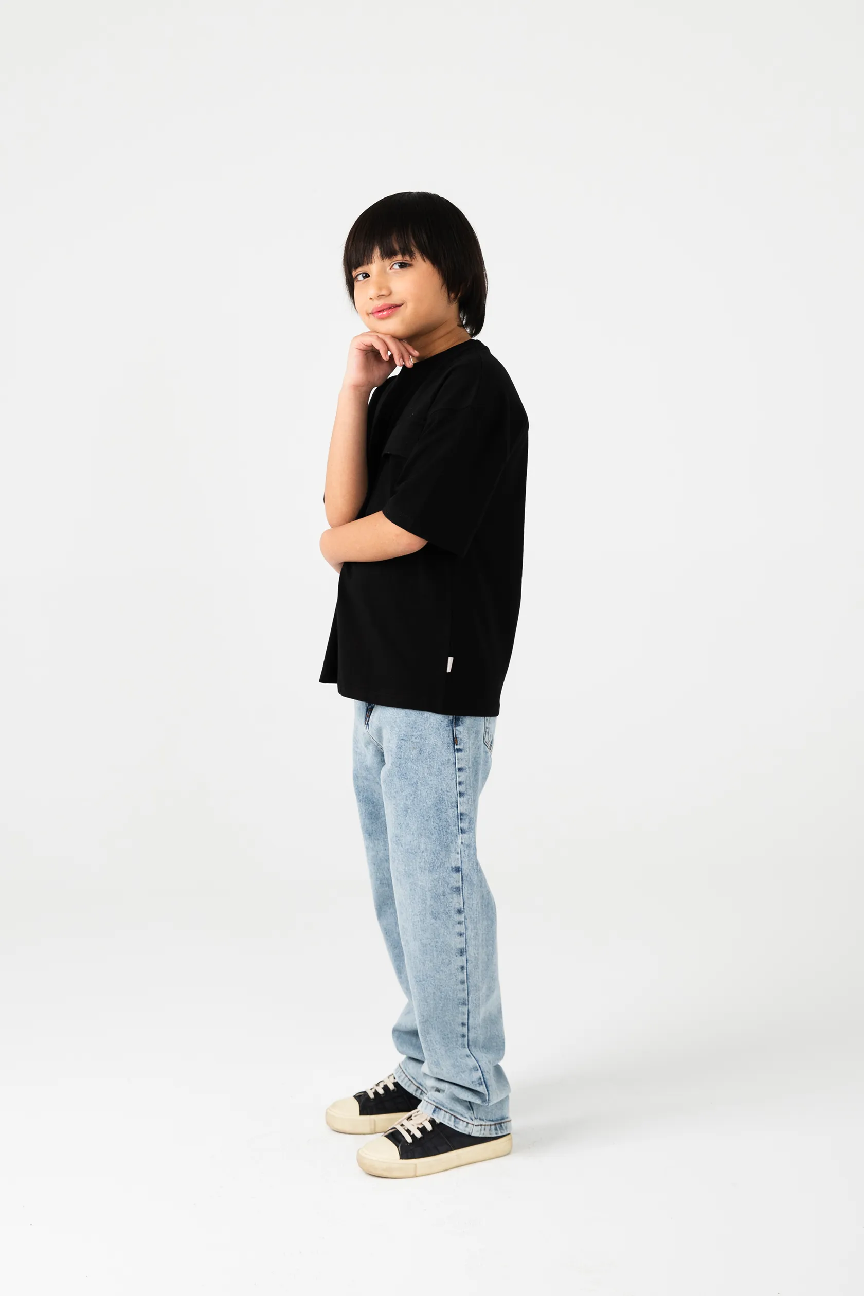 Boys Core Black Relaxed Tee - Image 2