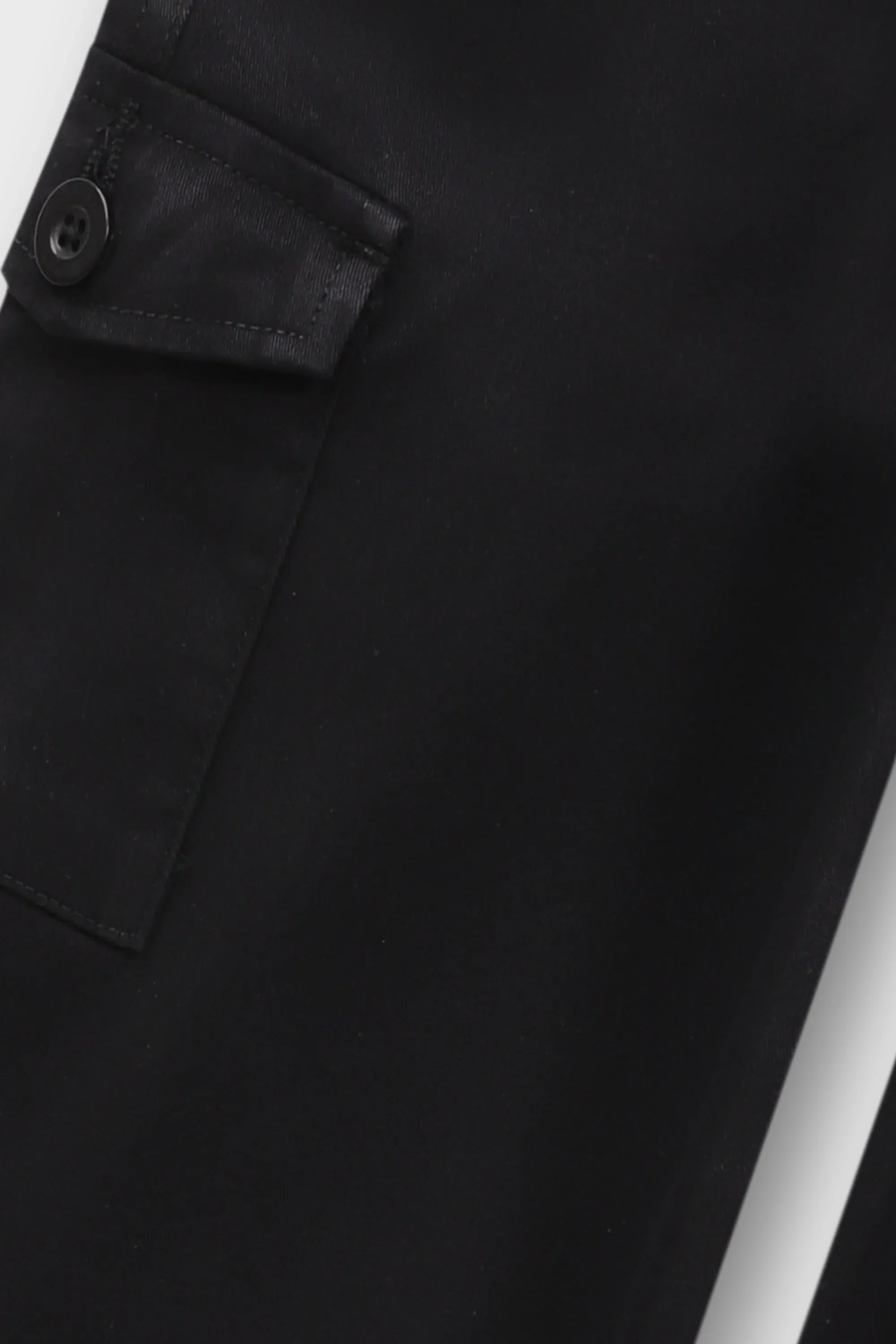 Girls Trending Black Wide-Leg Twill Pants - Image 2