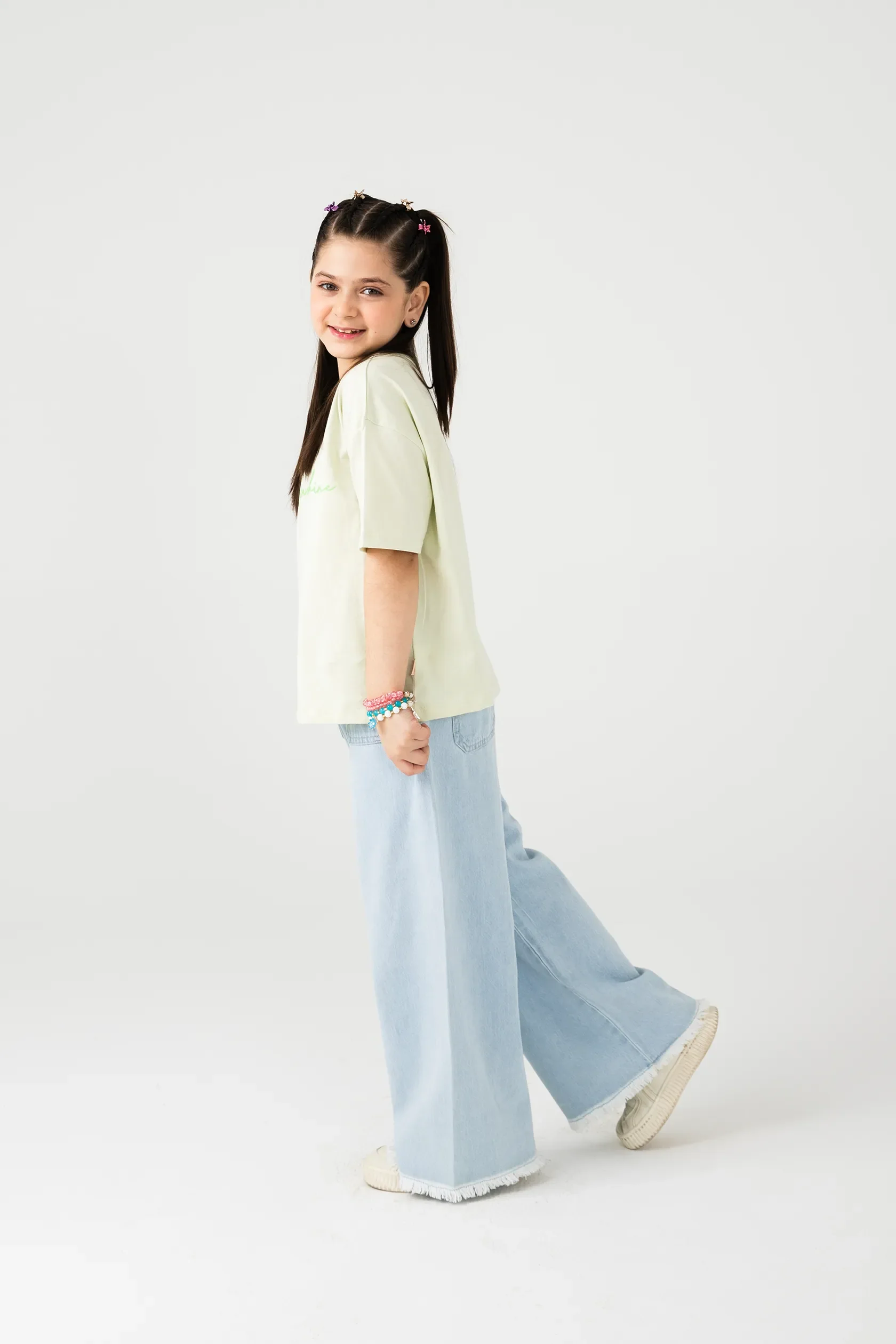 Girls Slogan Printed Relaxed Tee - Image 2
