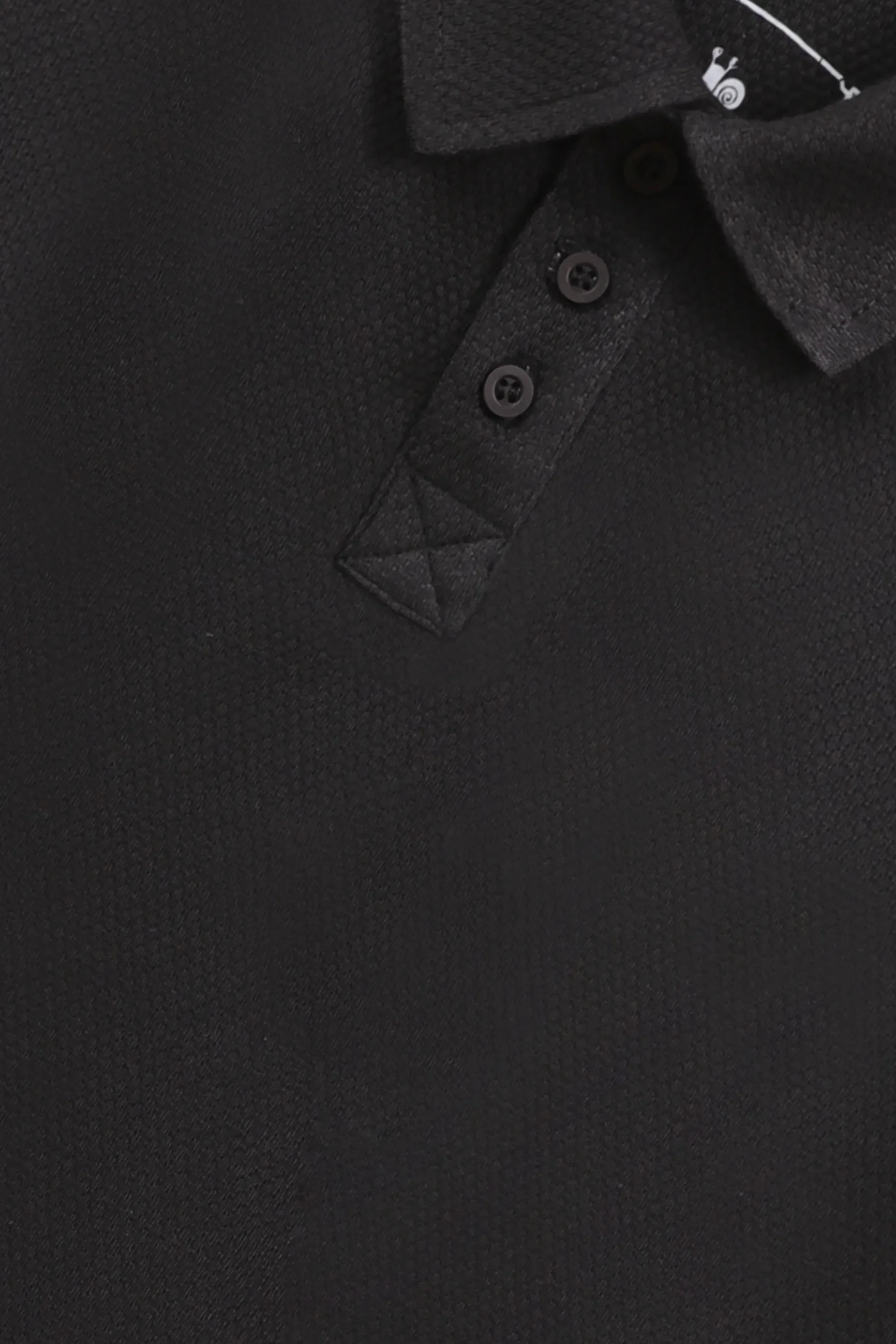 Boys Shadow Black Polo Shirt - Image 2