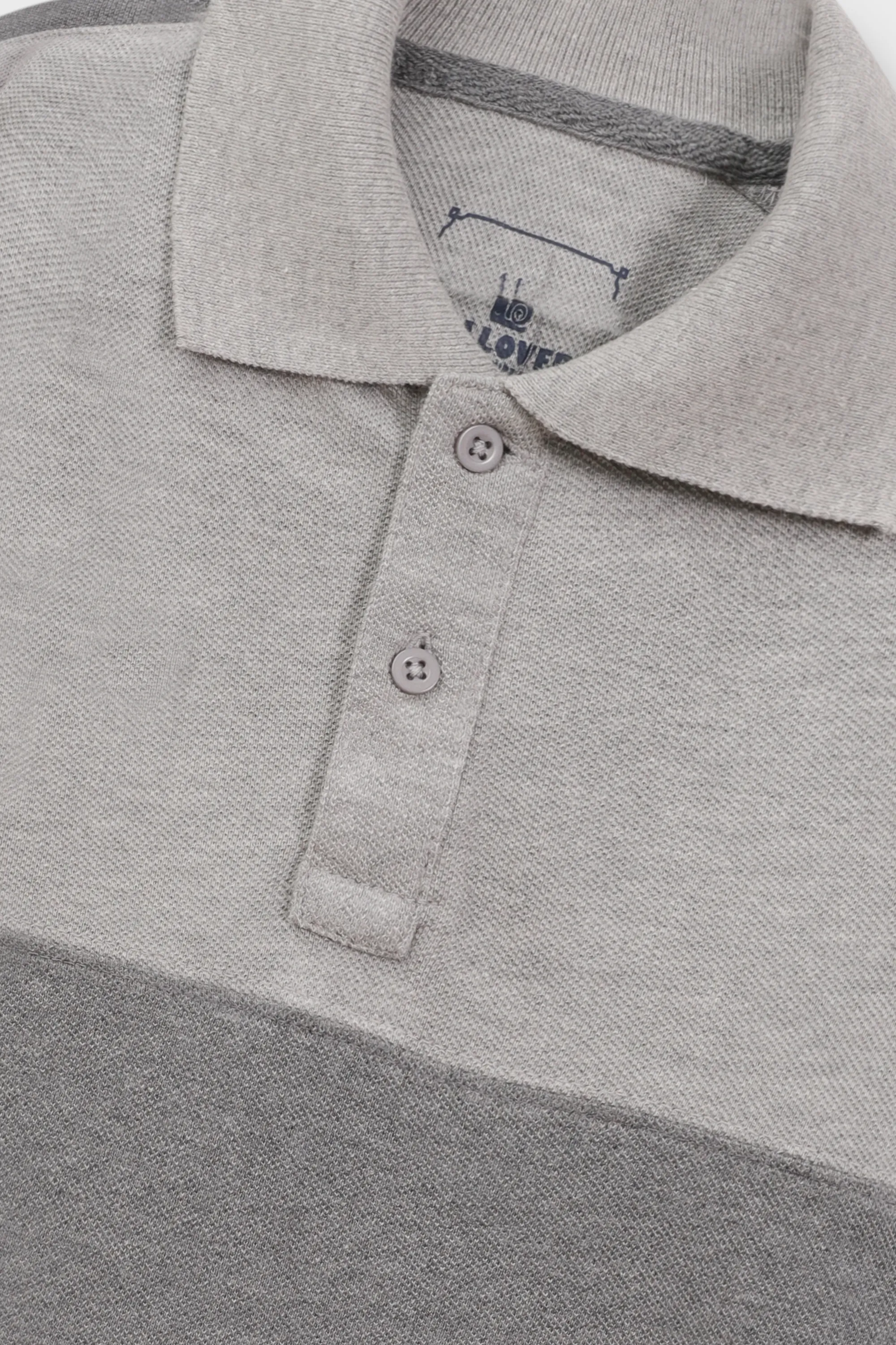 Boys Urban Grey Colorblock Polo - Image 2