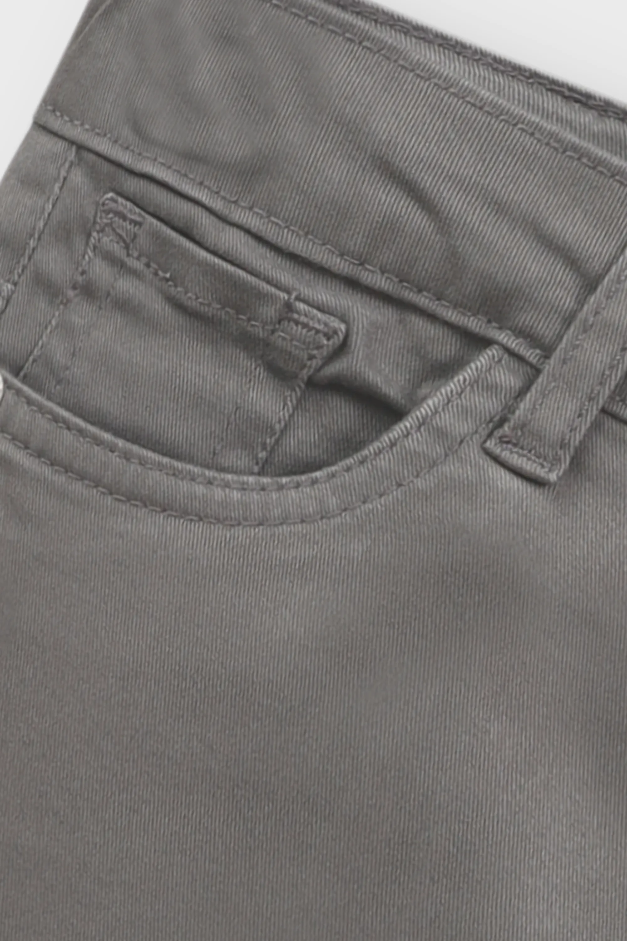 Boys' Grey Straight Fit Twill Pants - Image 2