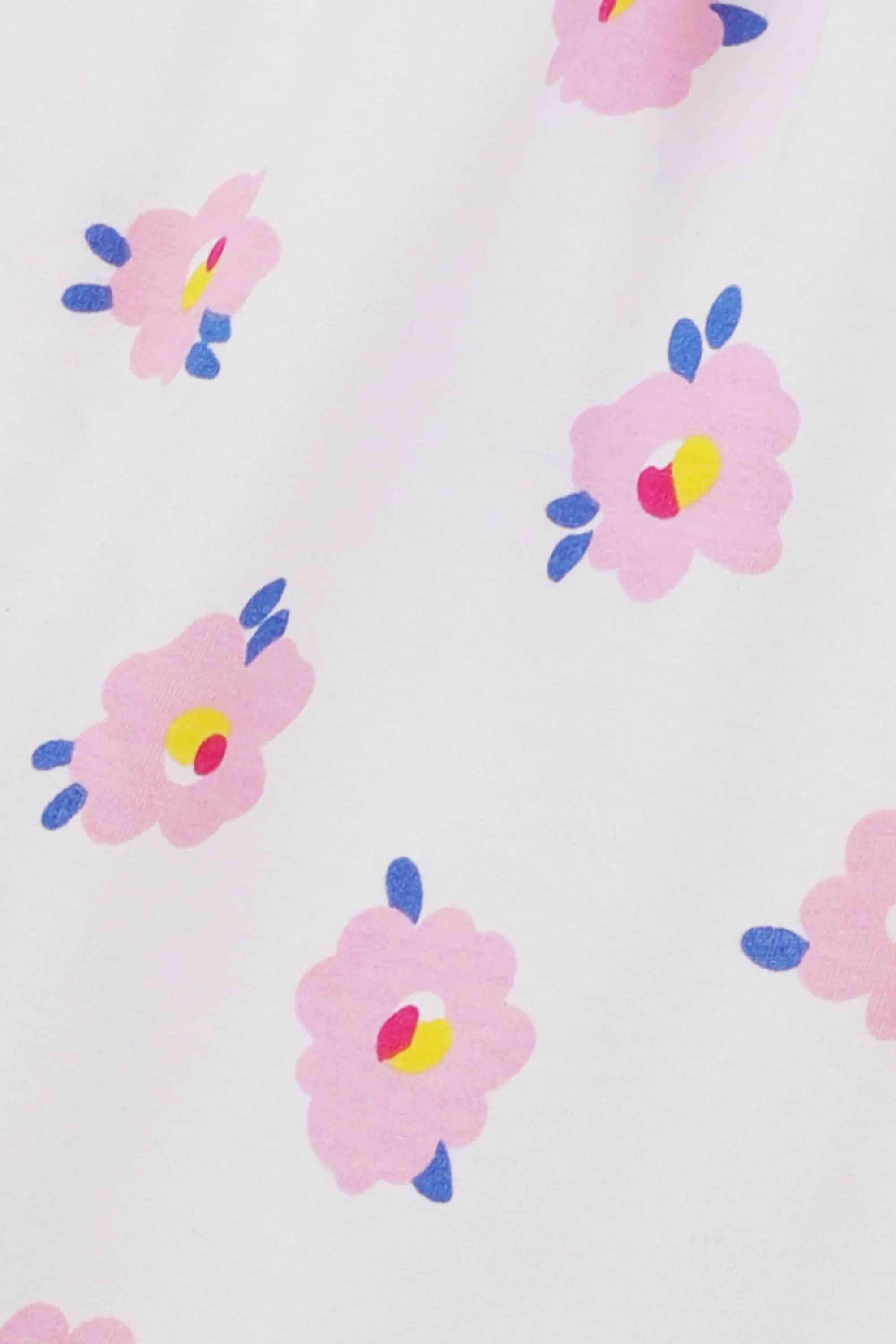 White Floral Print Jersey Frock - Image 2