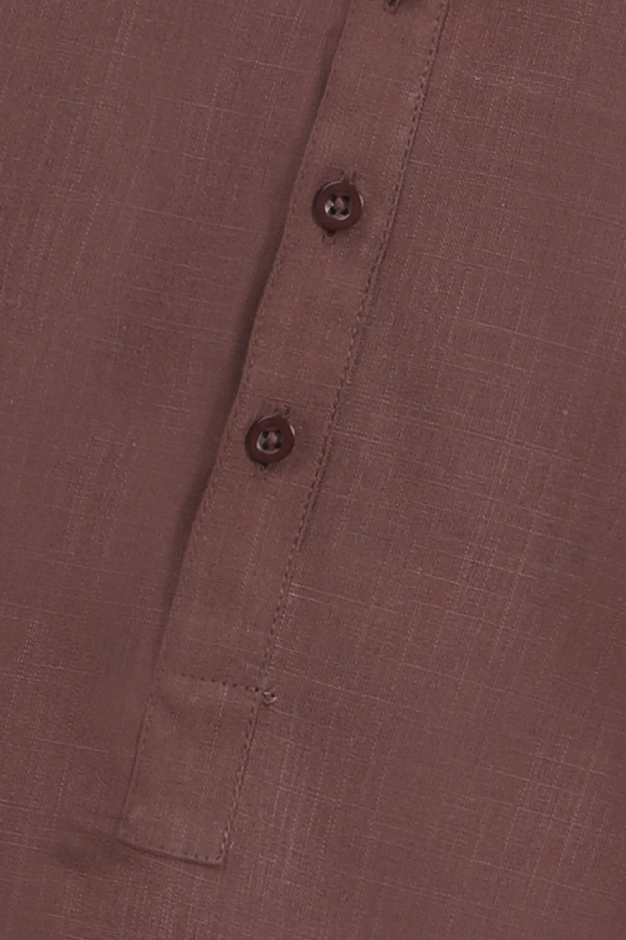 Boys Classic Brown Cotton Kurta - Image 2