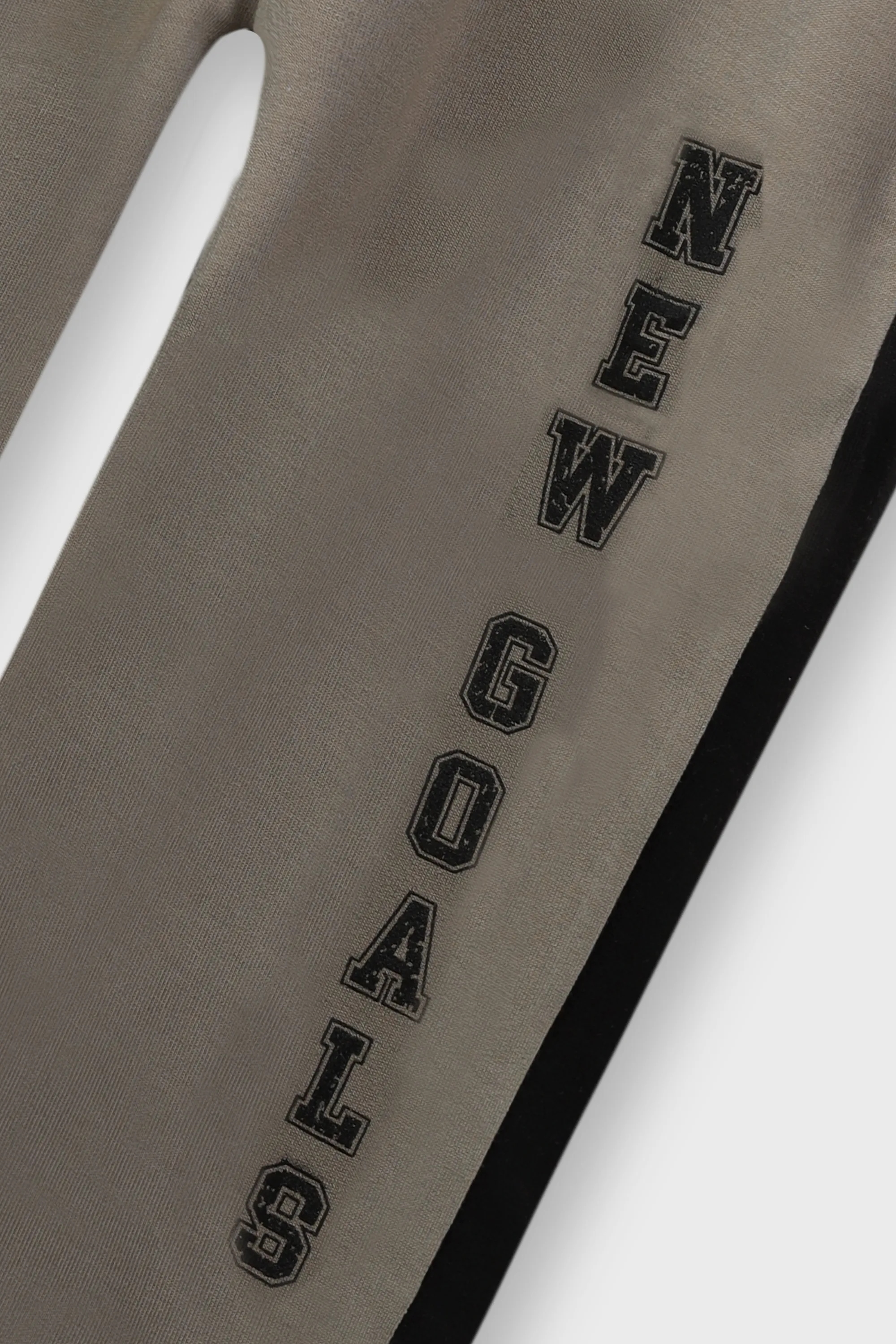 Boys Grey & Black Straight Terry Trousers - Image 2